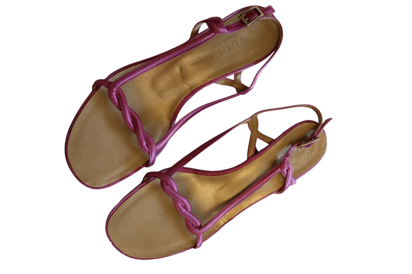 Gucci pink twisted slingbacks (37.5)