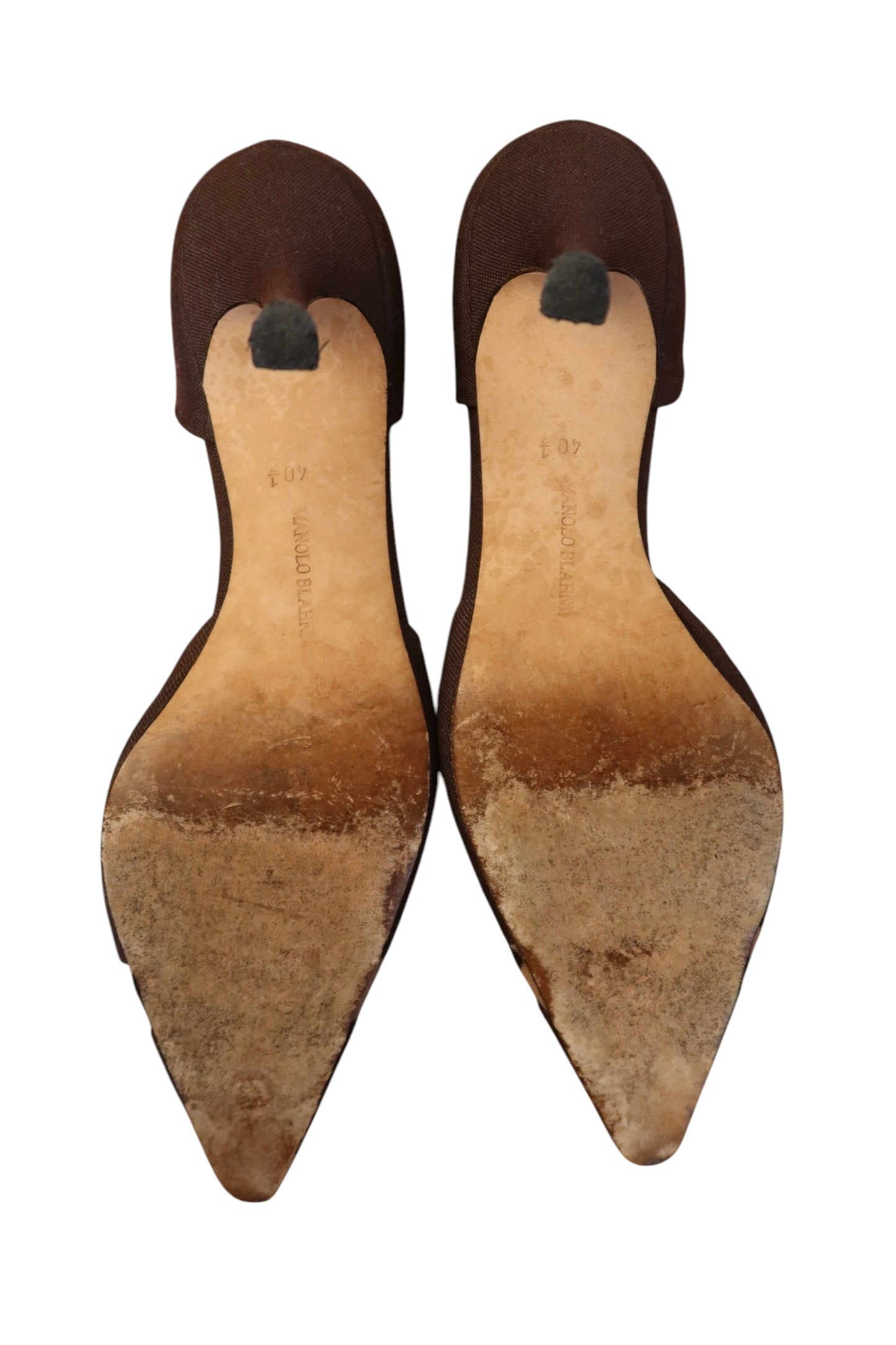 Manolo Blahnik brown leopard print mesh heels (40.5)