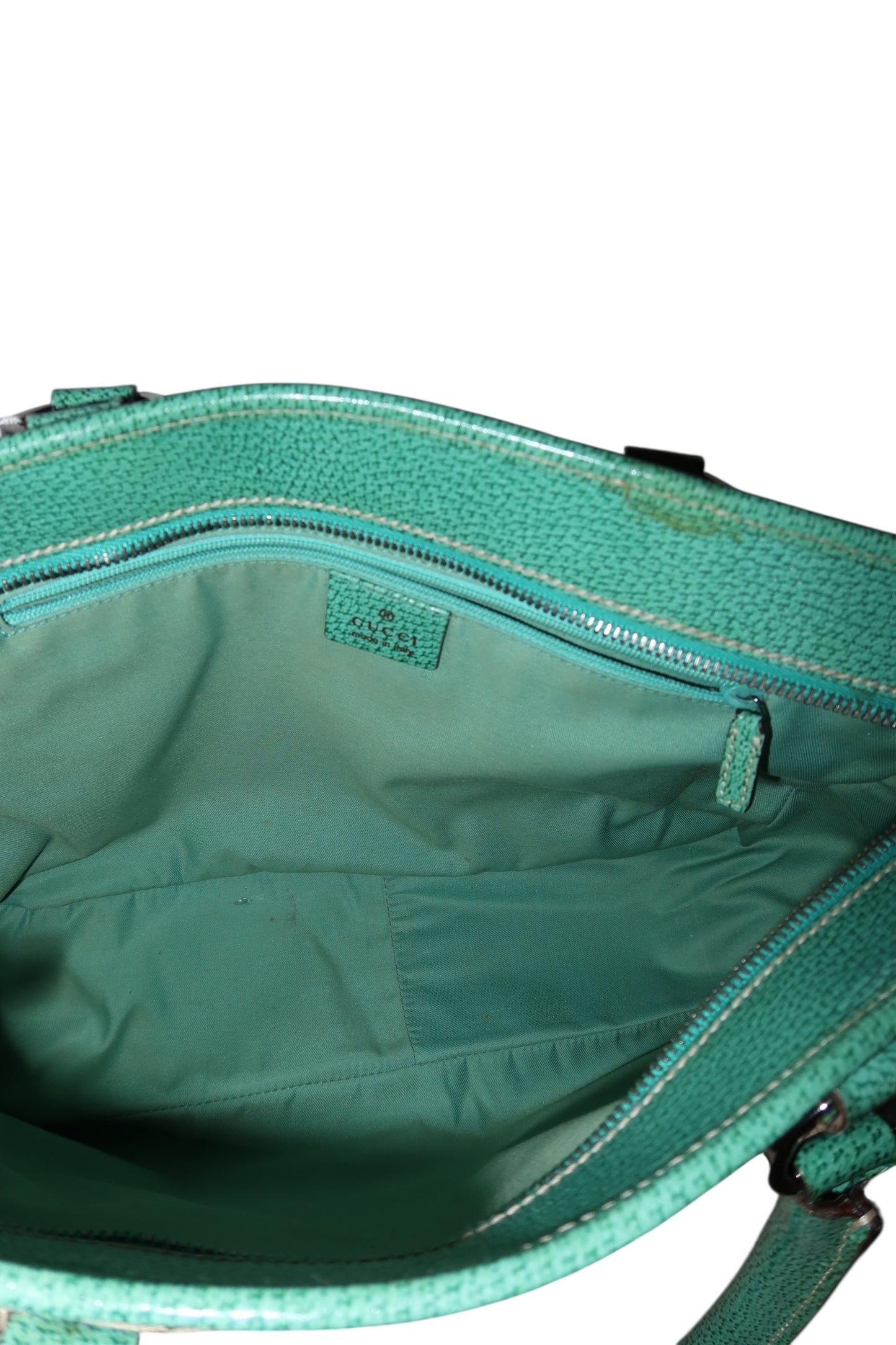 Gucci shoulder bag with turquoise leather detail