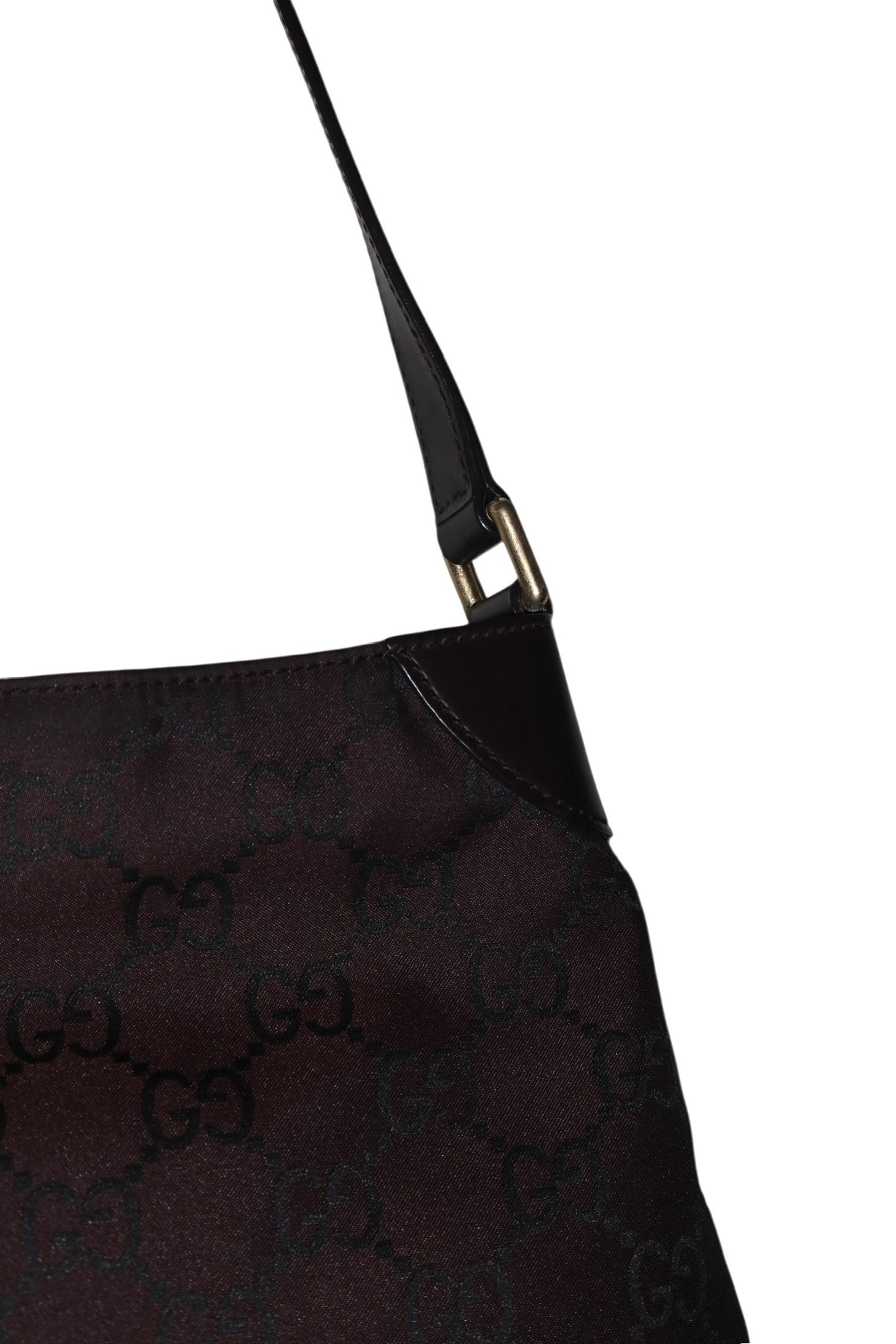 Gucci brown GG nylon shoulder bag