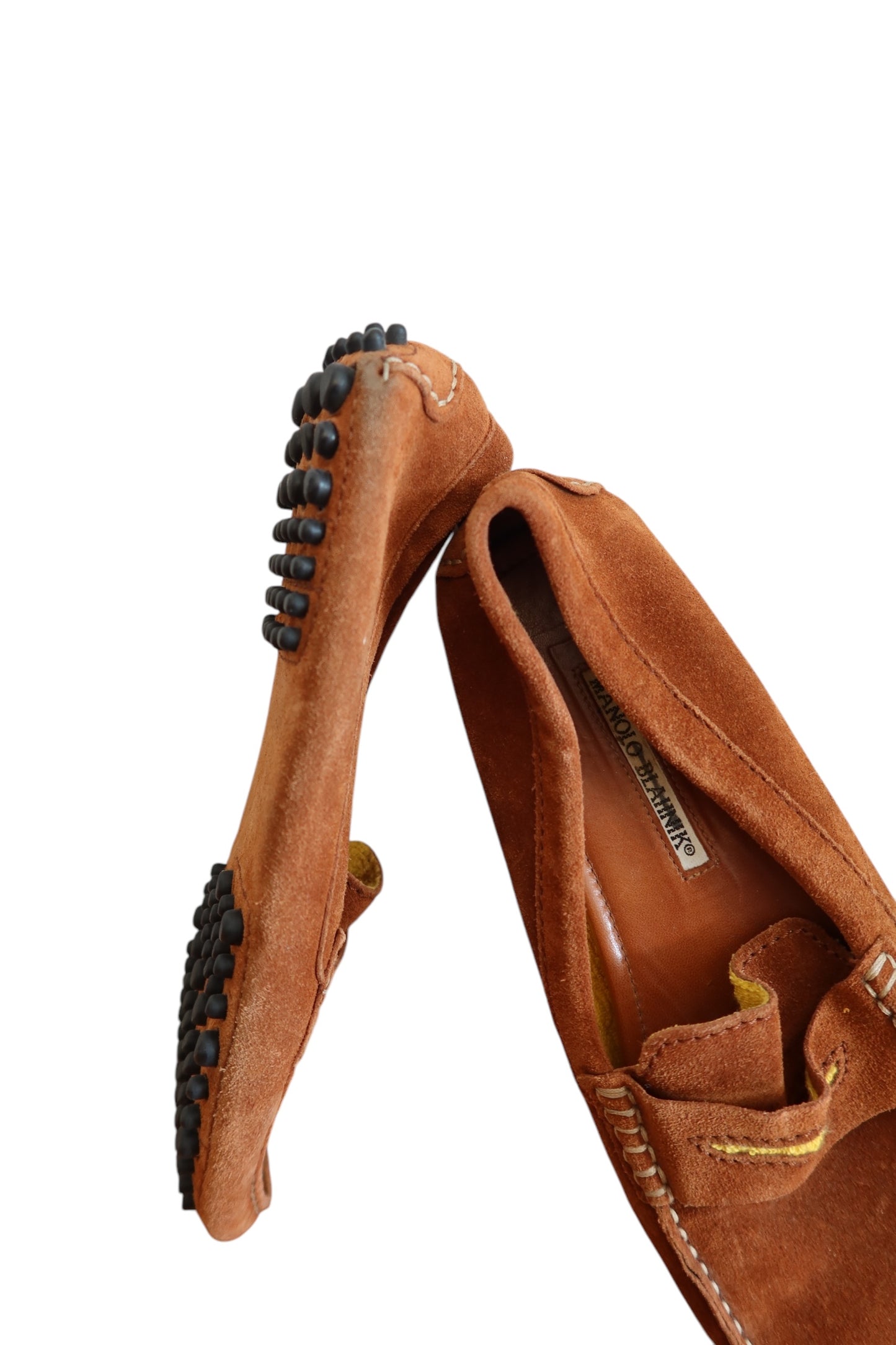 Manolo Blahnik brown loafers (37)