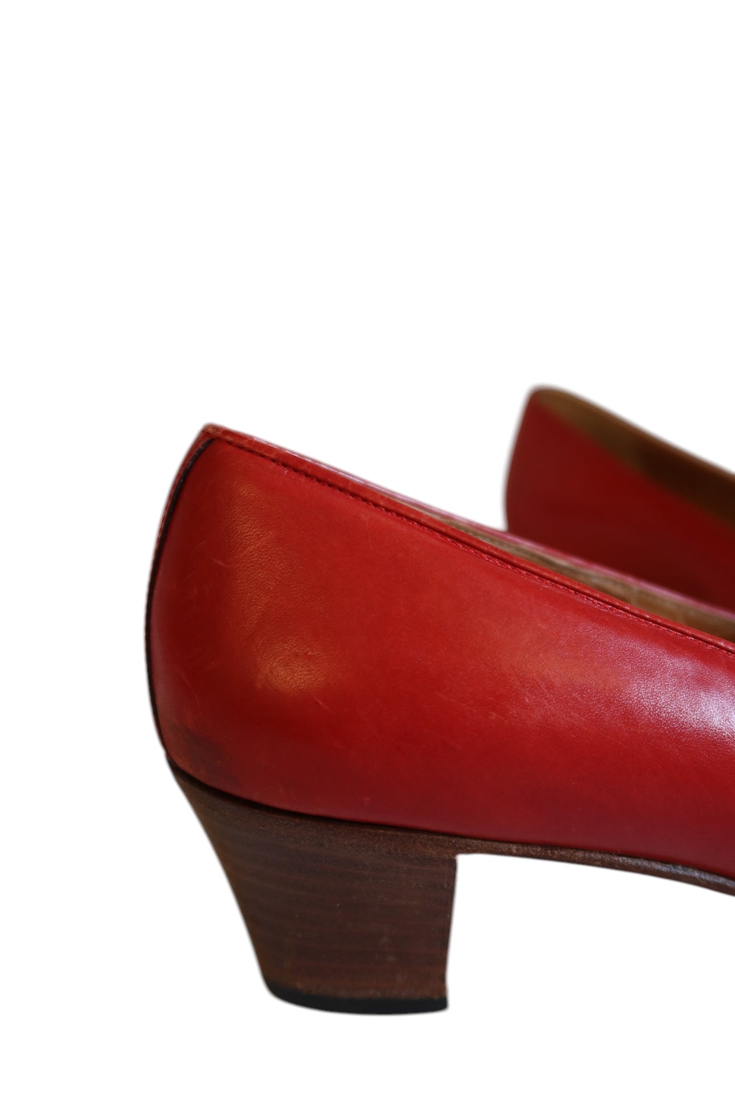 Celine red and white loafers with gold hardware (39)