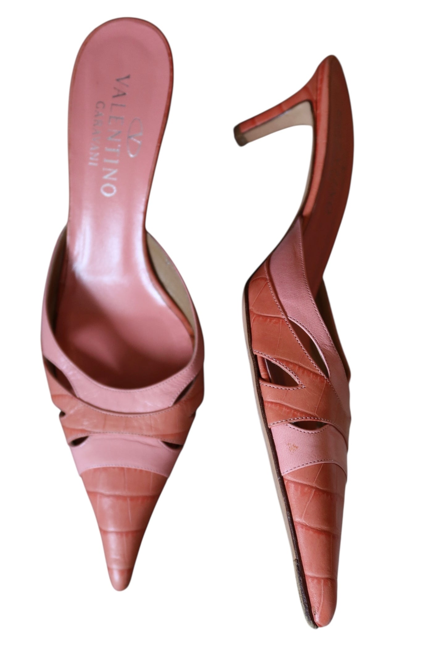 Valentino two tone pink leather heels (38)