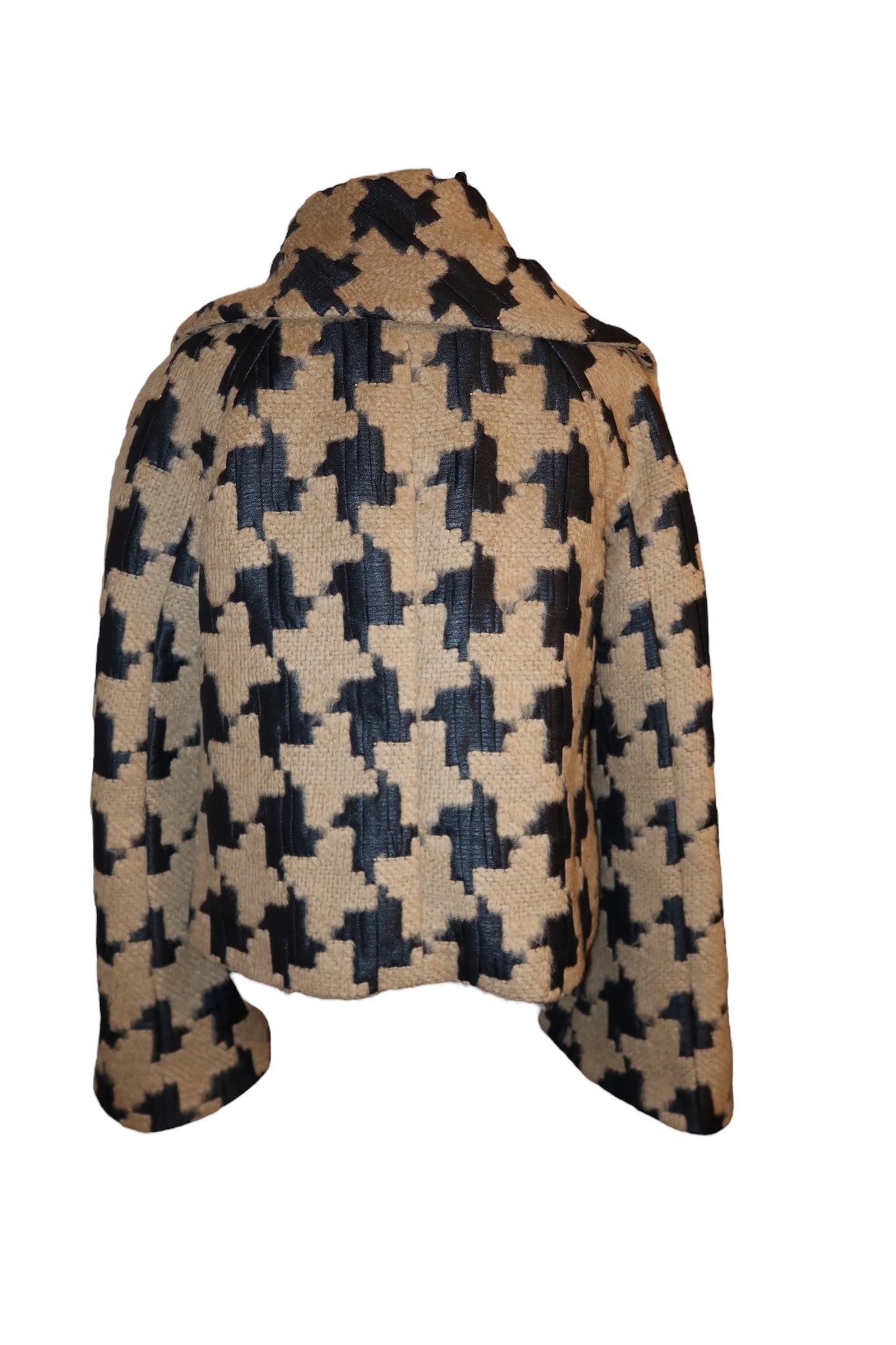 Escada black and camel houndstooth jacket