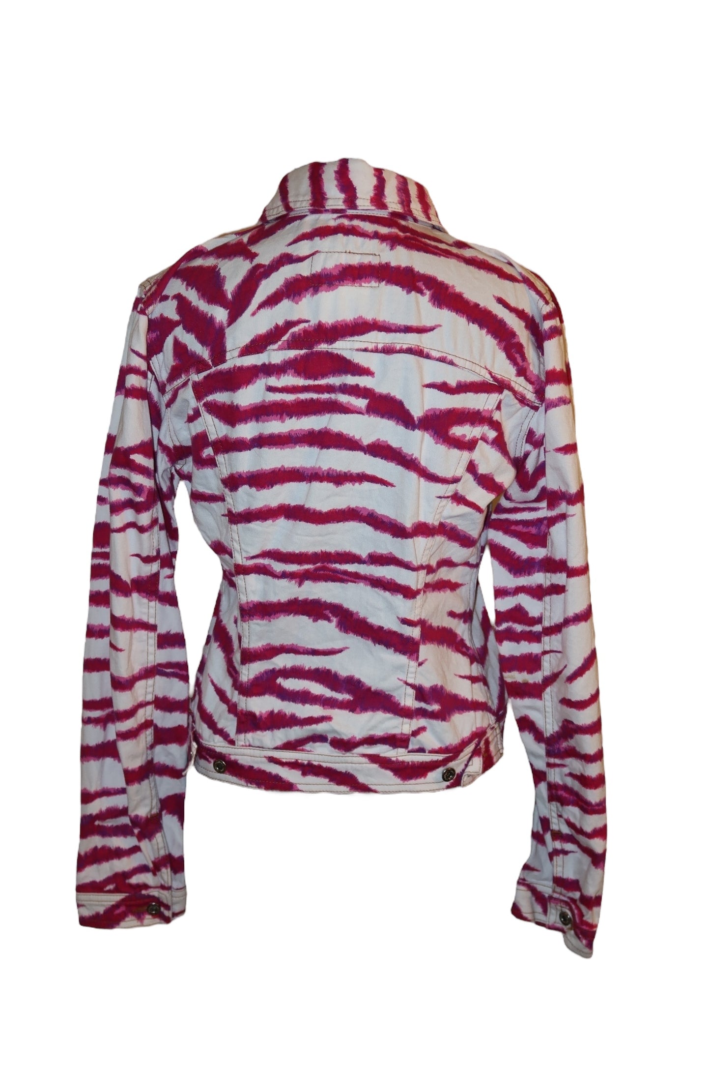 Dolce & Gabbana pink and white zebra print jacket (XS)
