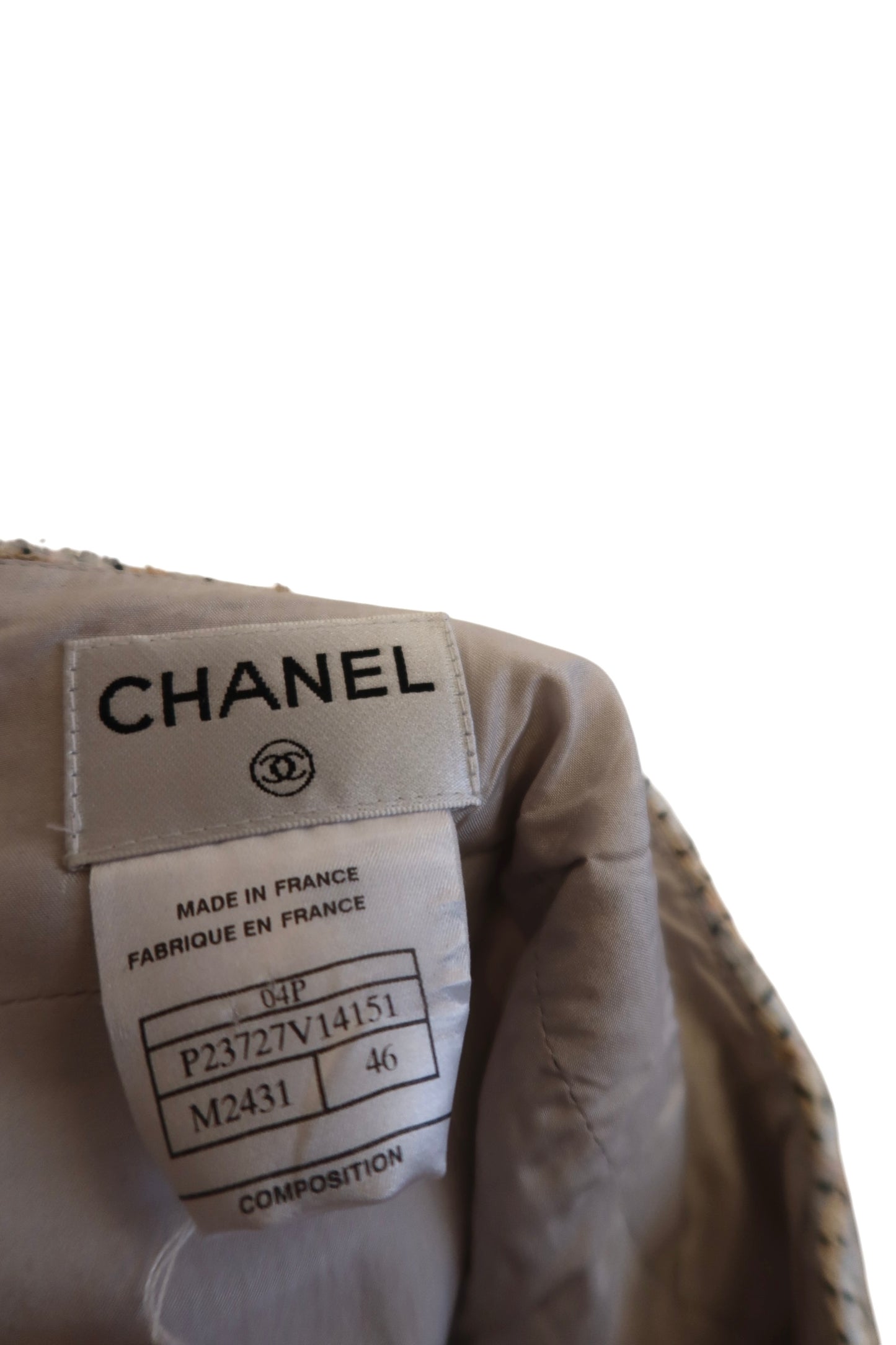 Chanel 2004 multicolor tweed skirt size 46