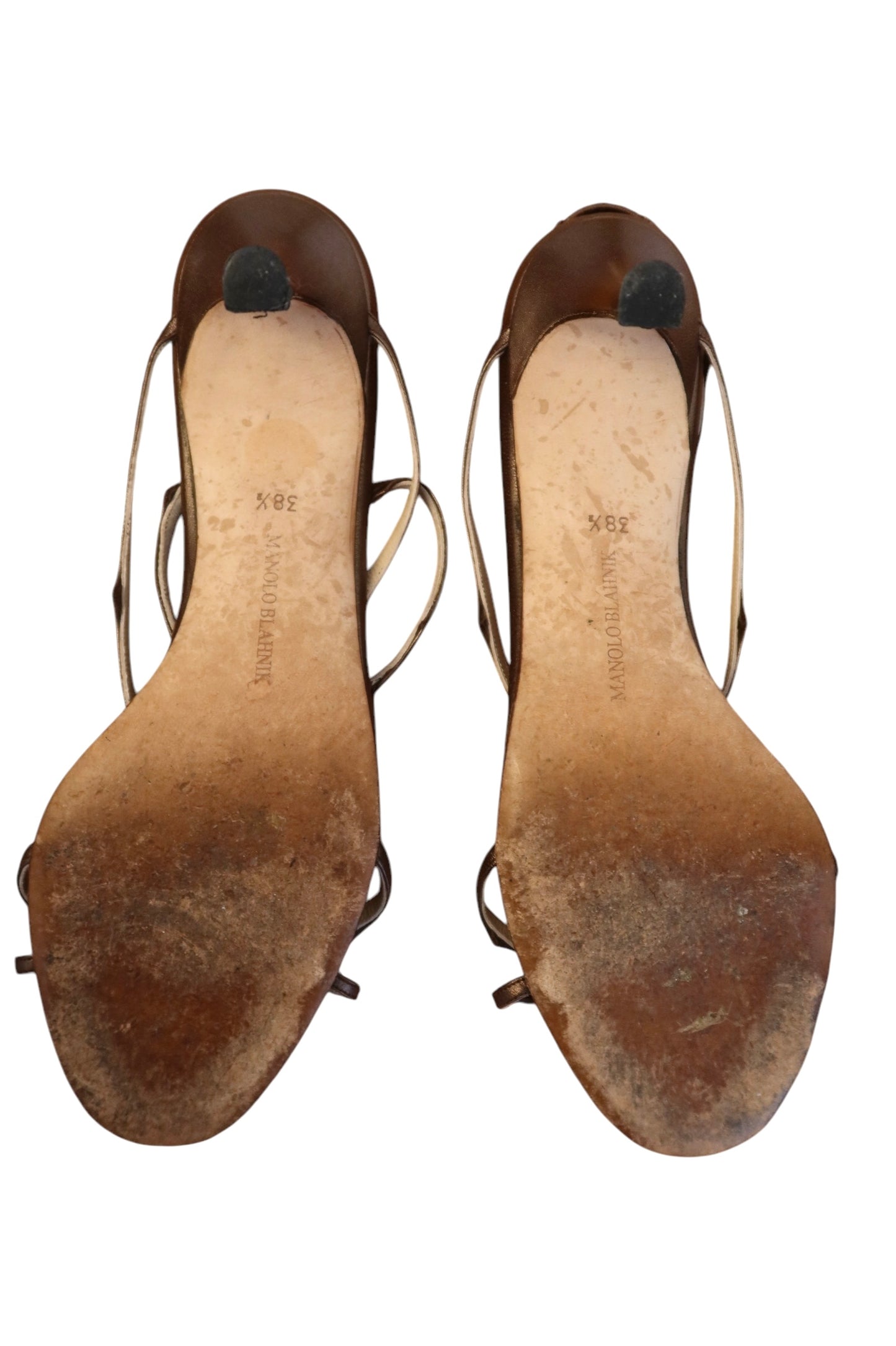 Manolo Blahnik bronze vine heels (38.5)