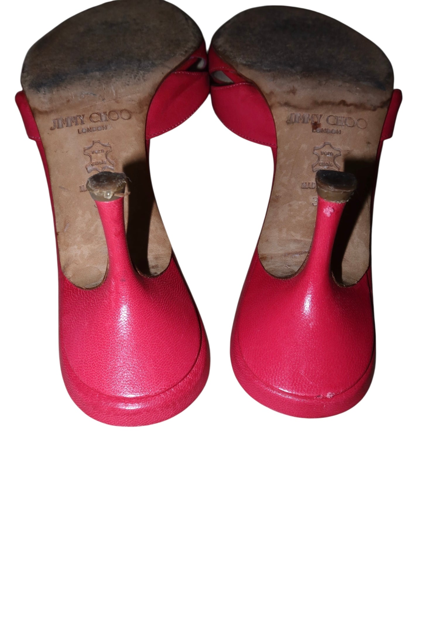 Jimmy Choo hot pink mules with bows (39)