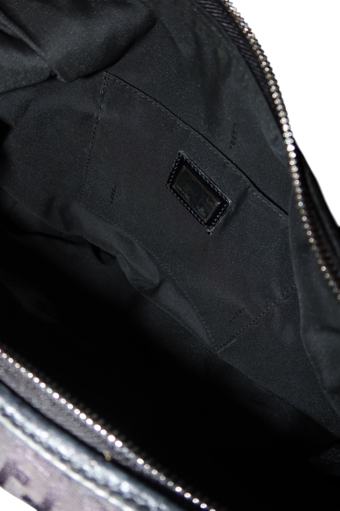 Fendi black half moon hobo bag