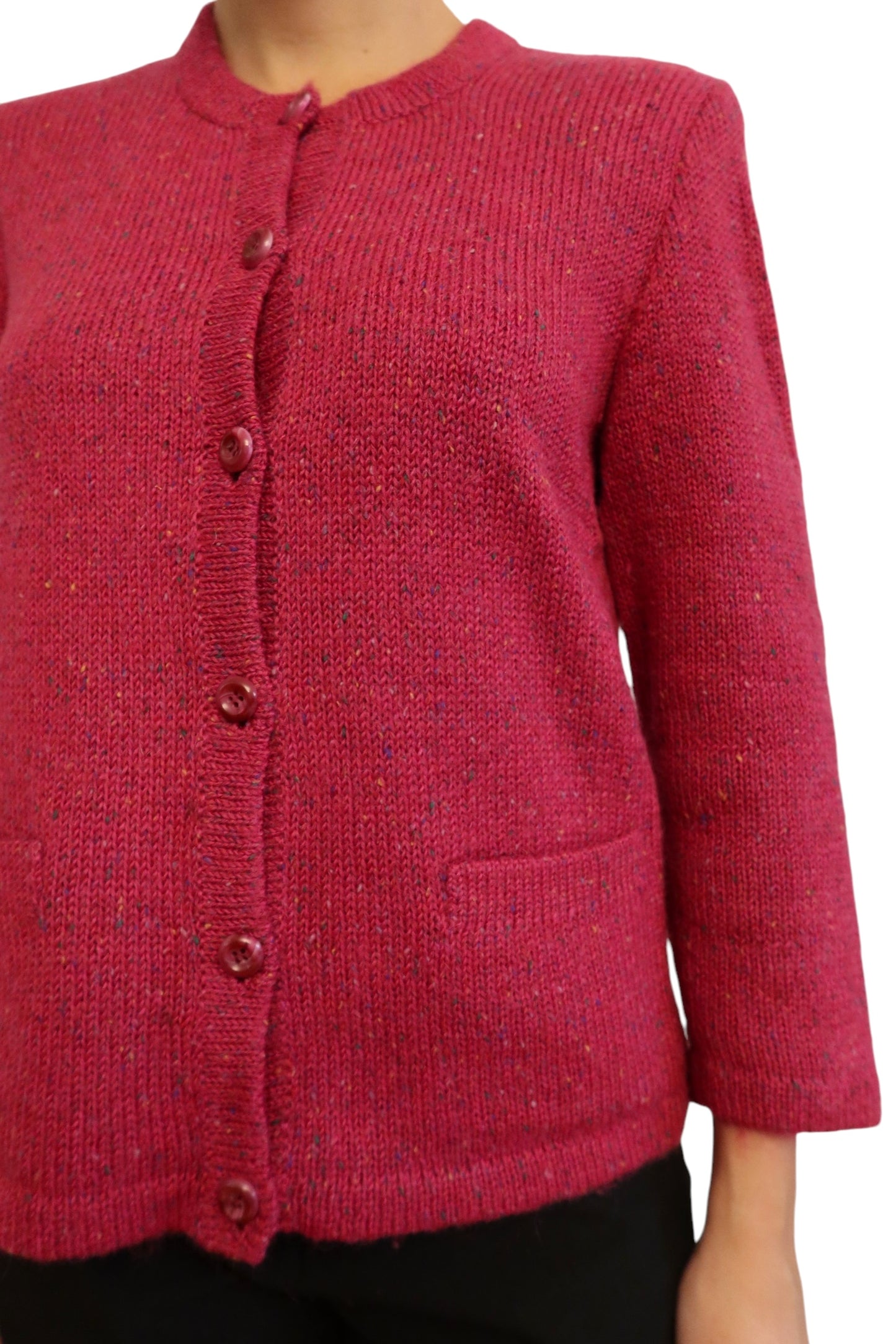 Valentino 80’s pink wool cardigan