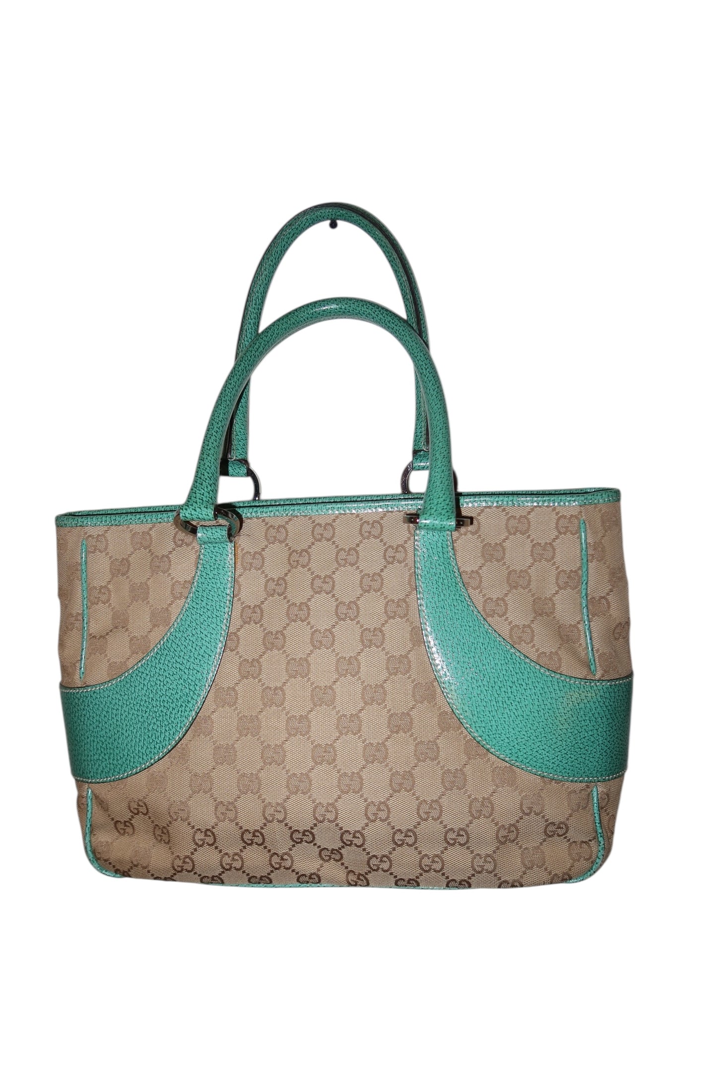 Gucci shoulder bag with turquoise leather detail