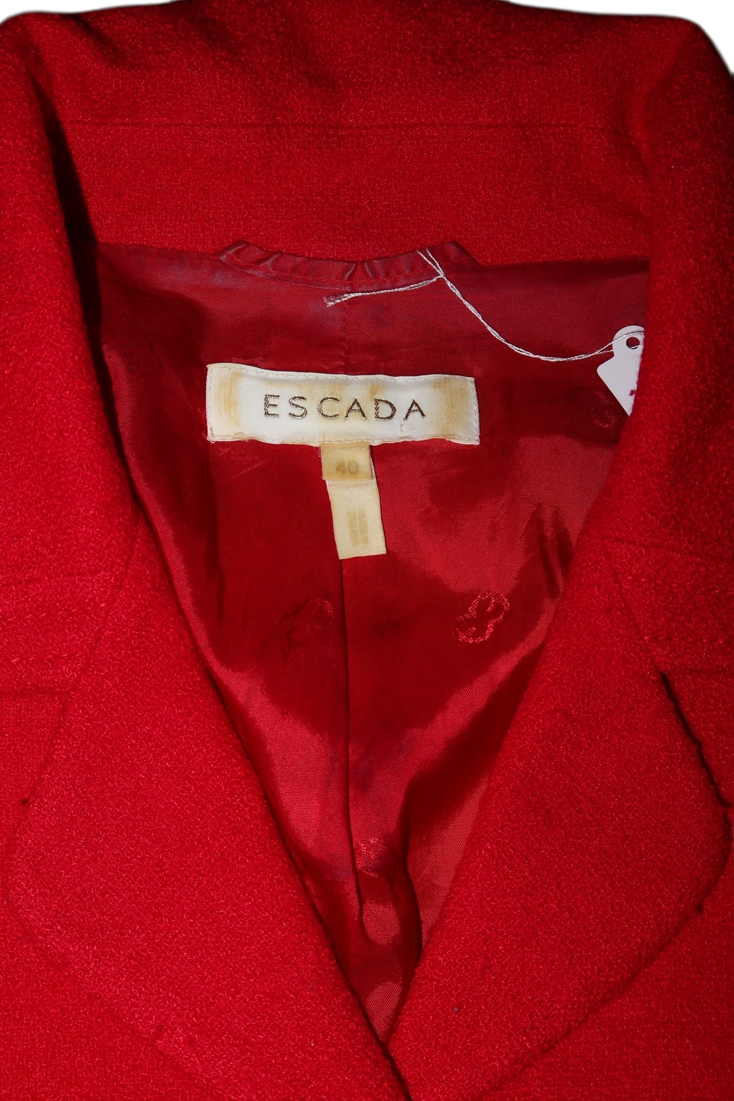 Escada red blazer with bow details