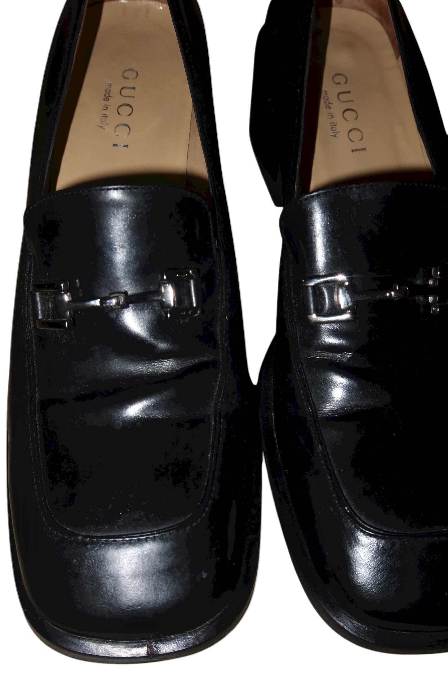 Gucci black squared toe loafers (8.5)