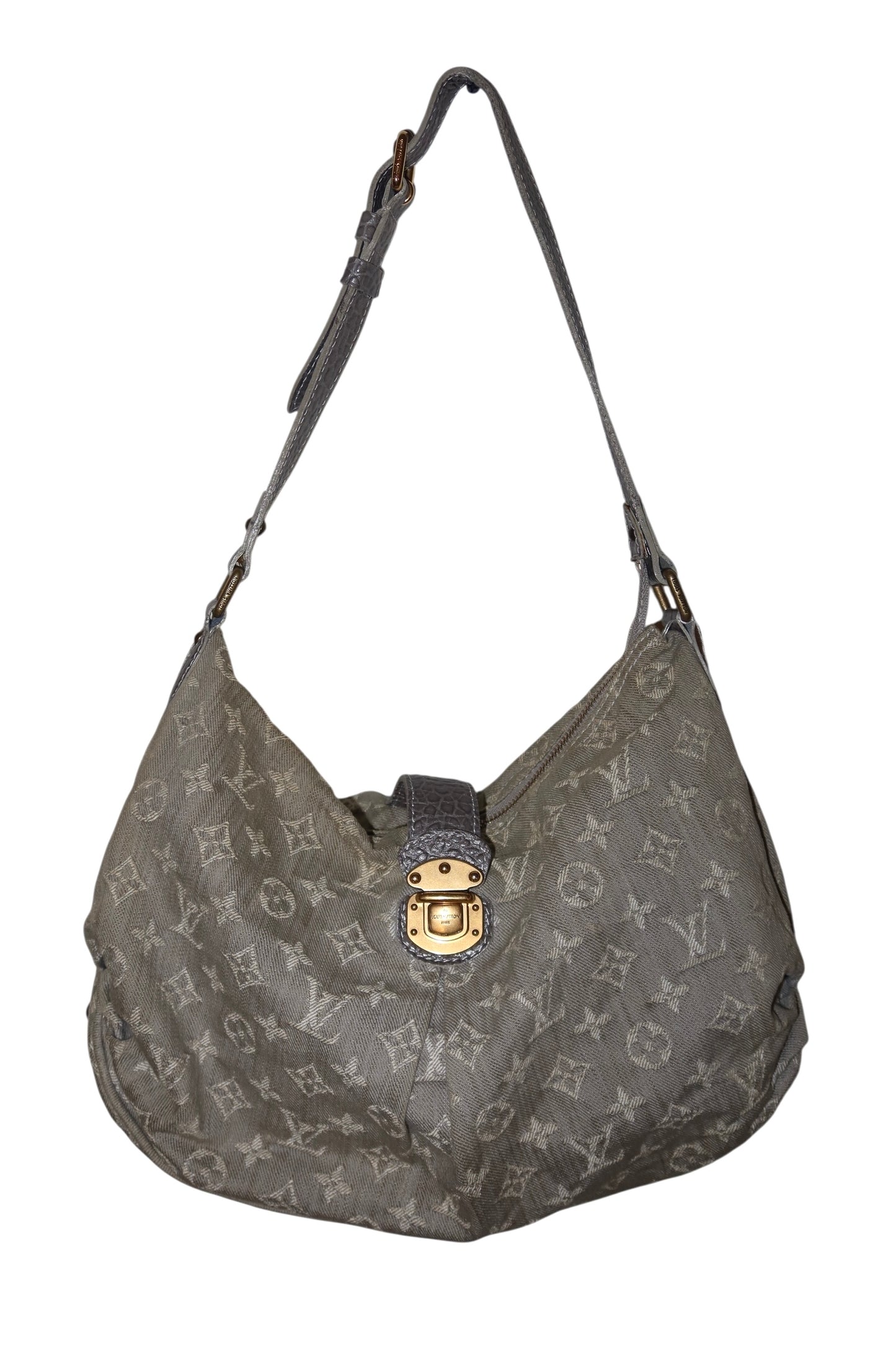 Louis Vuitton grey denim Mahina bag