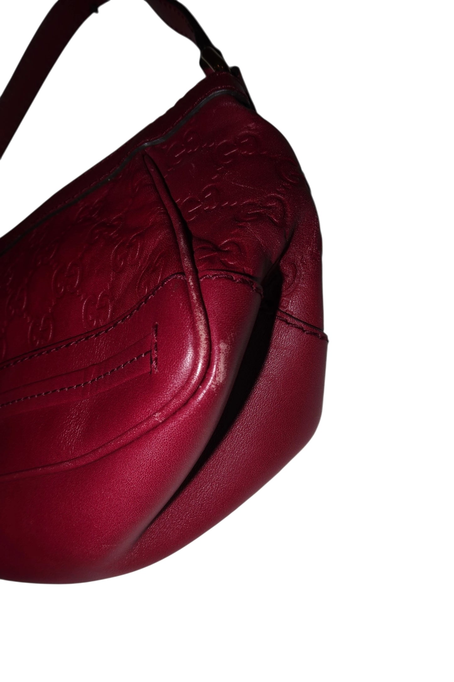 Gucci dark cherry red monogram shoulder bag