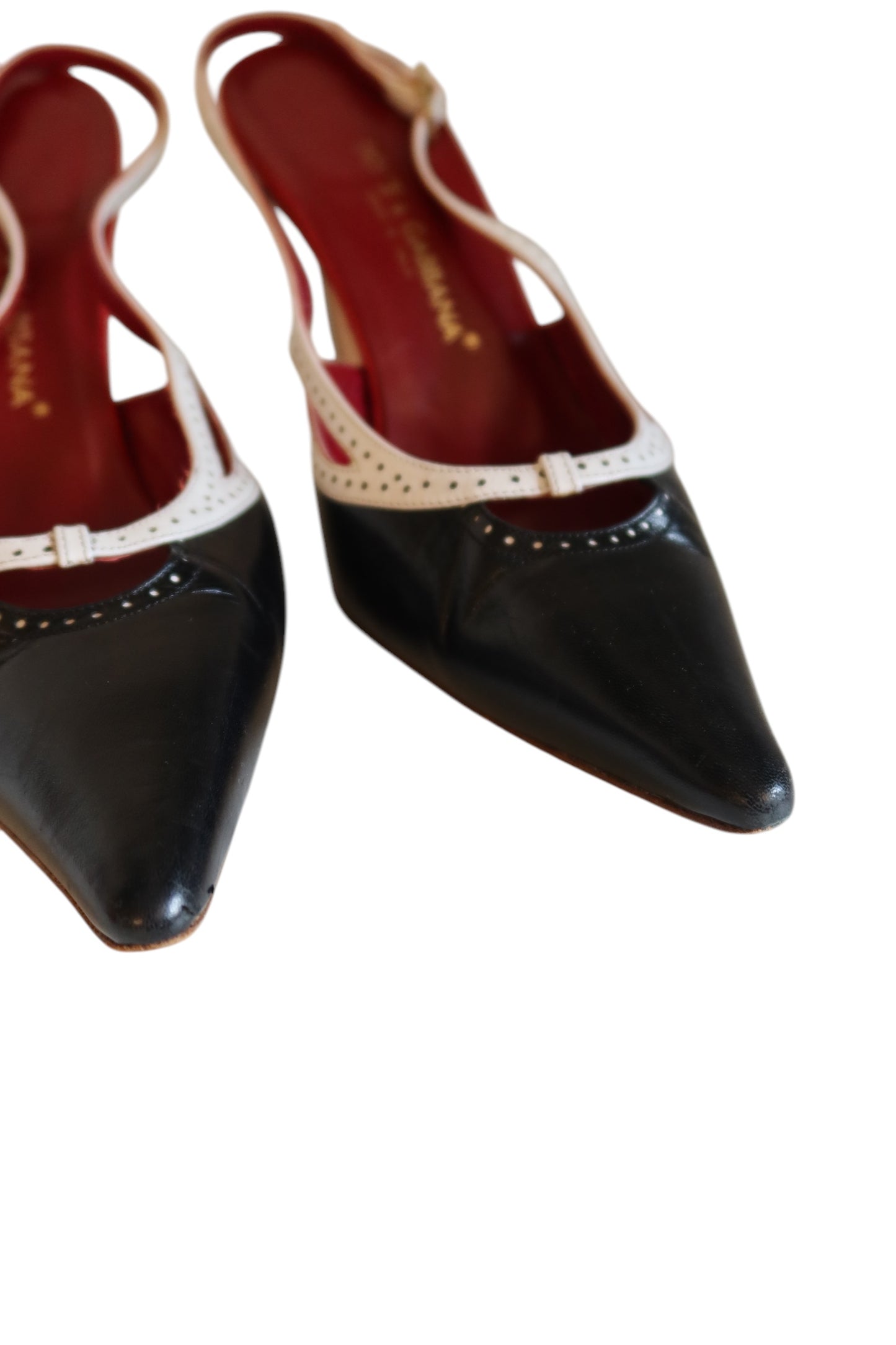 Dolce & Gabbana black and white slingbacks (38)