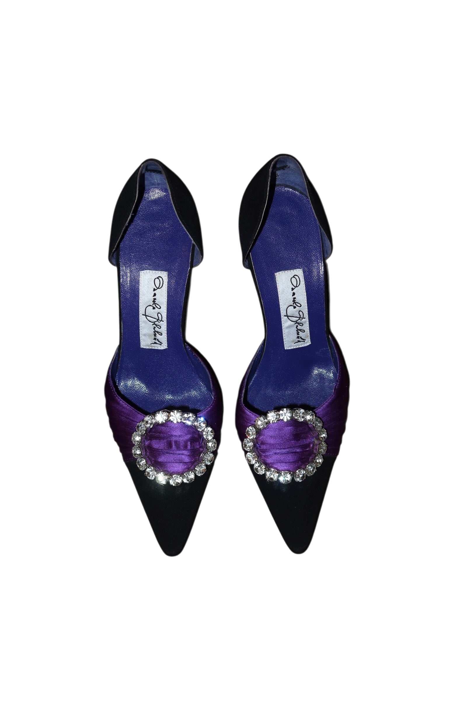 Manolo Blahnik black and purple Sedaraby heels (35) – The Viola