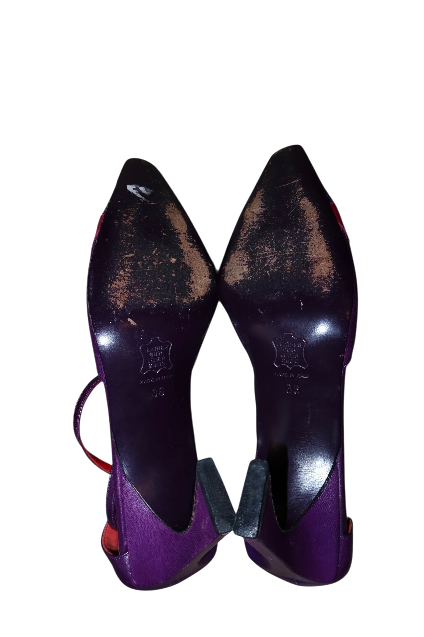 Fendi purple red and pink geometric heels (36)