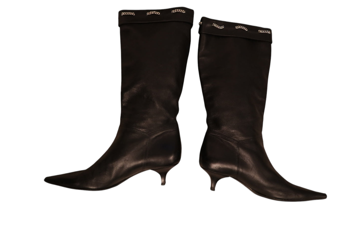 Dior black boots with star and piercing Galliano era (37)