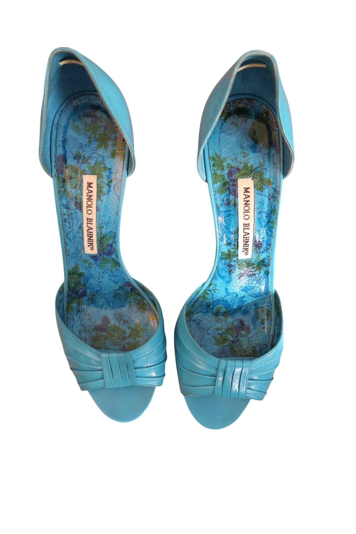 Manolo Blahnik bright blue d'orsay heels (39)
