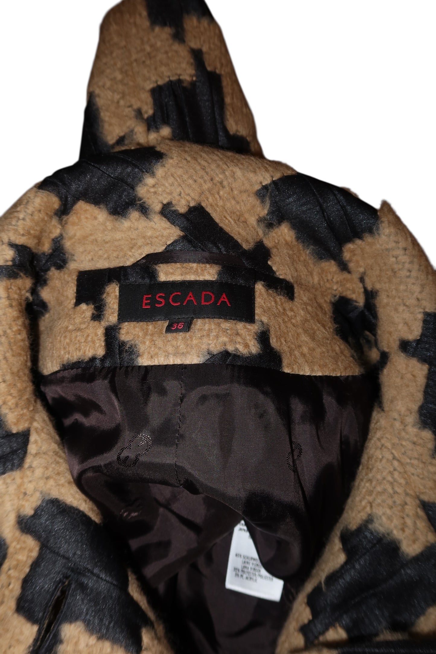 Escada black and camel houndstooth jacket