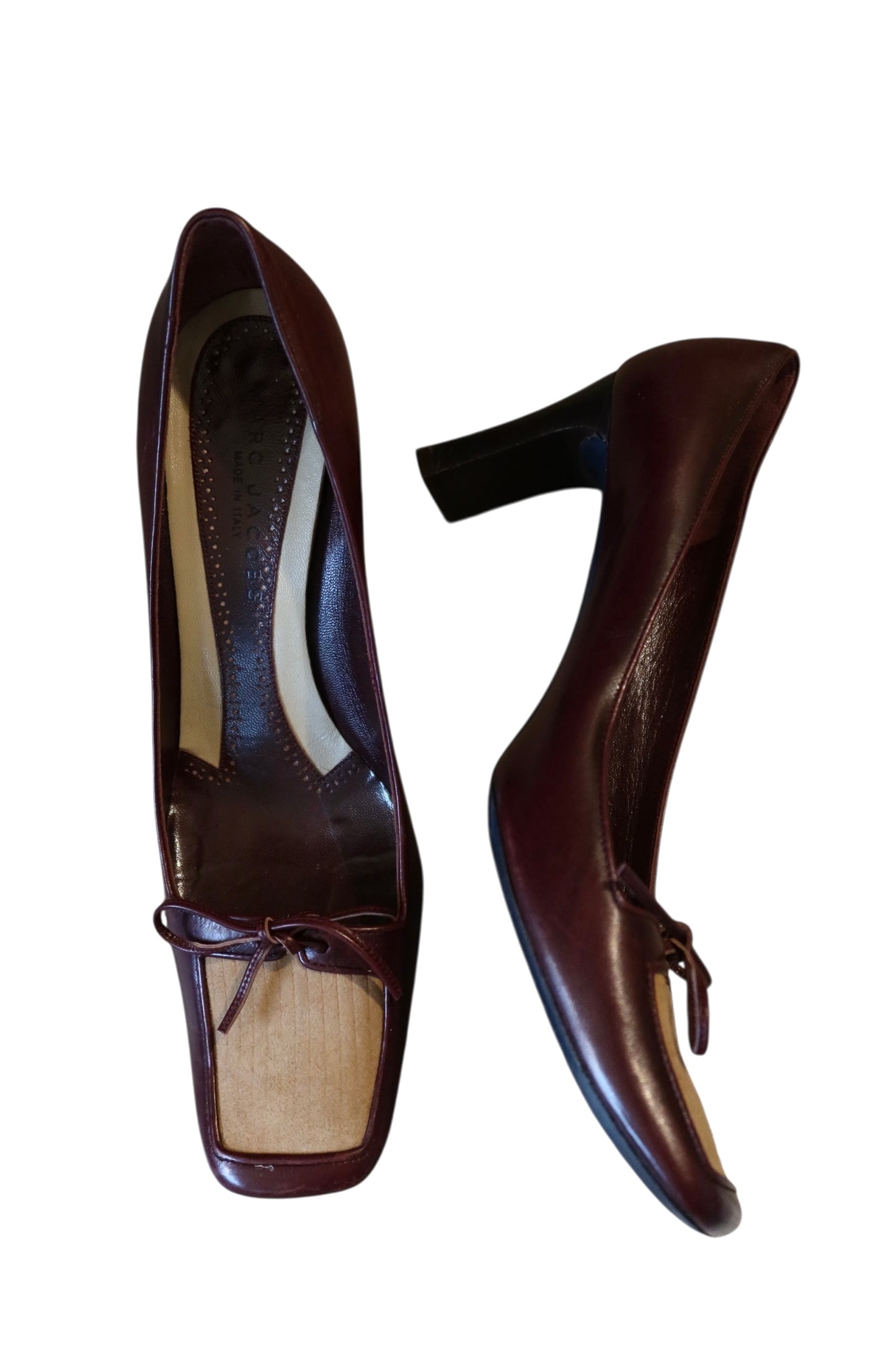Marc Jacobs brown square toe heels (37)