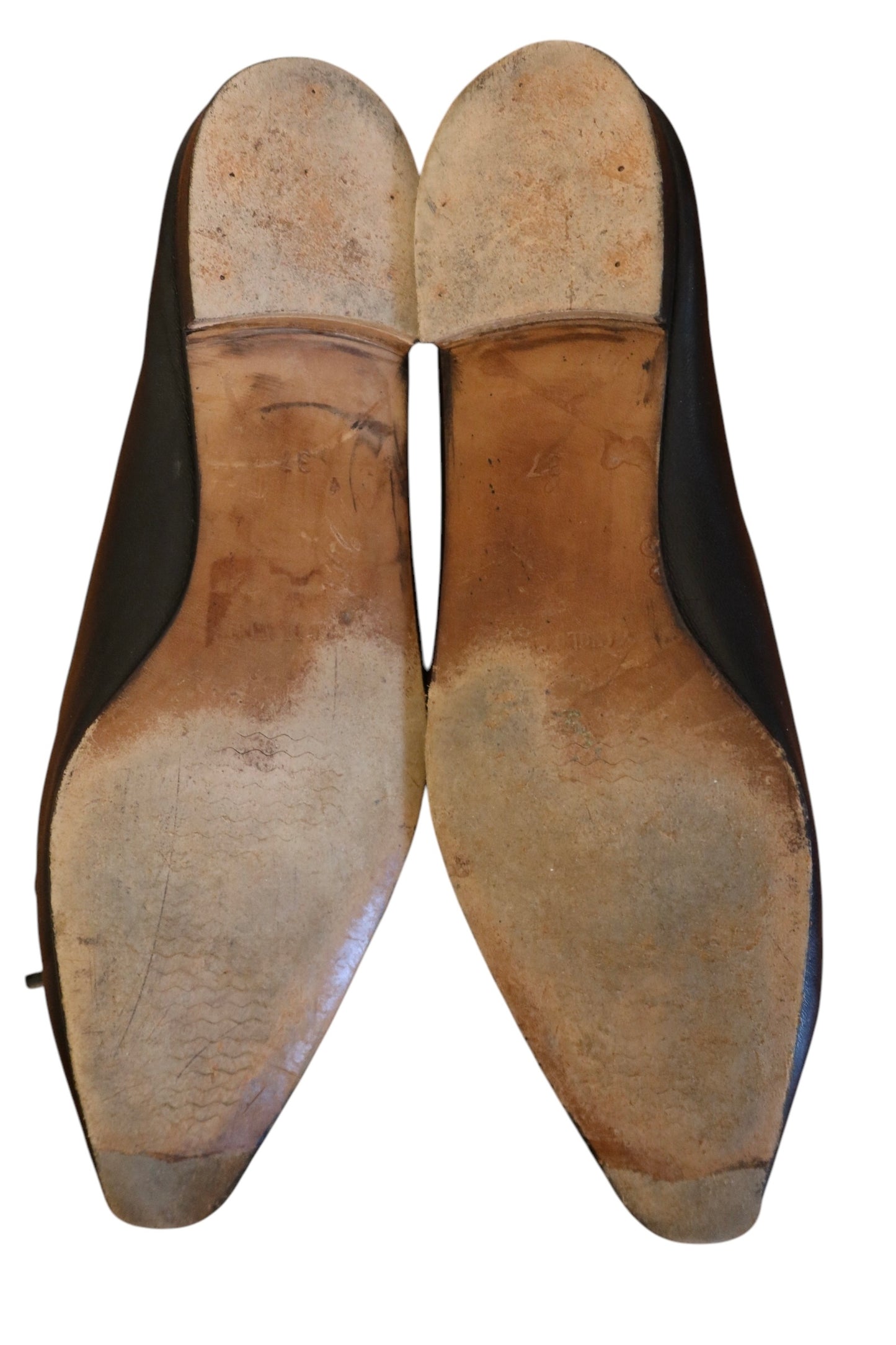 Manolo Blahnik black ballerina flats with bows (37)