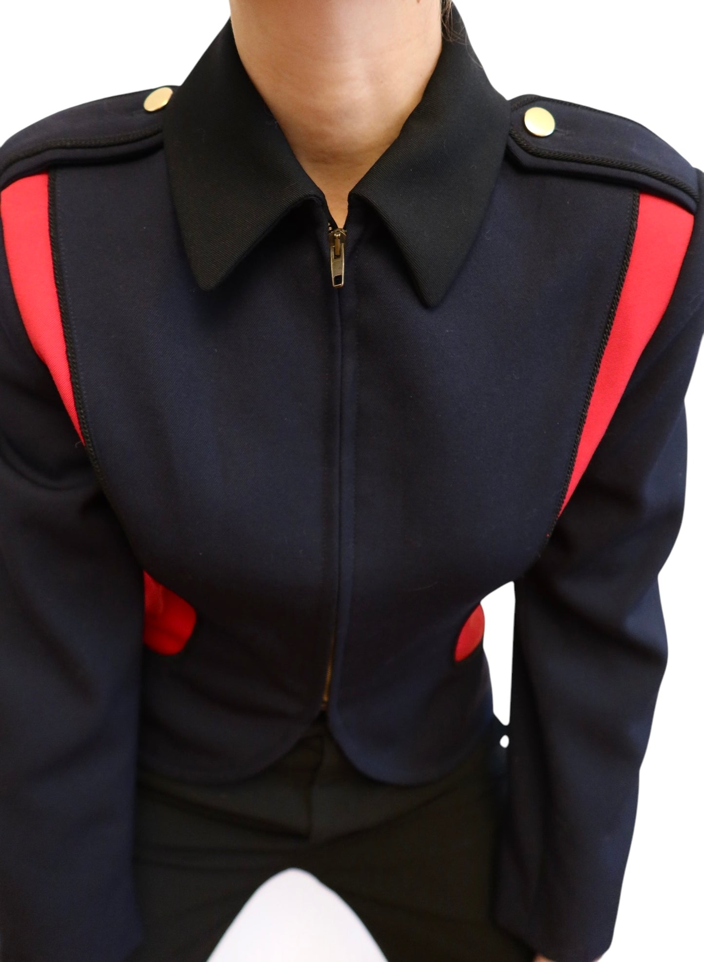 Emporio Armani navy, black and red zip up jacket size 38