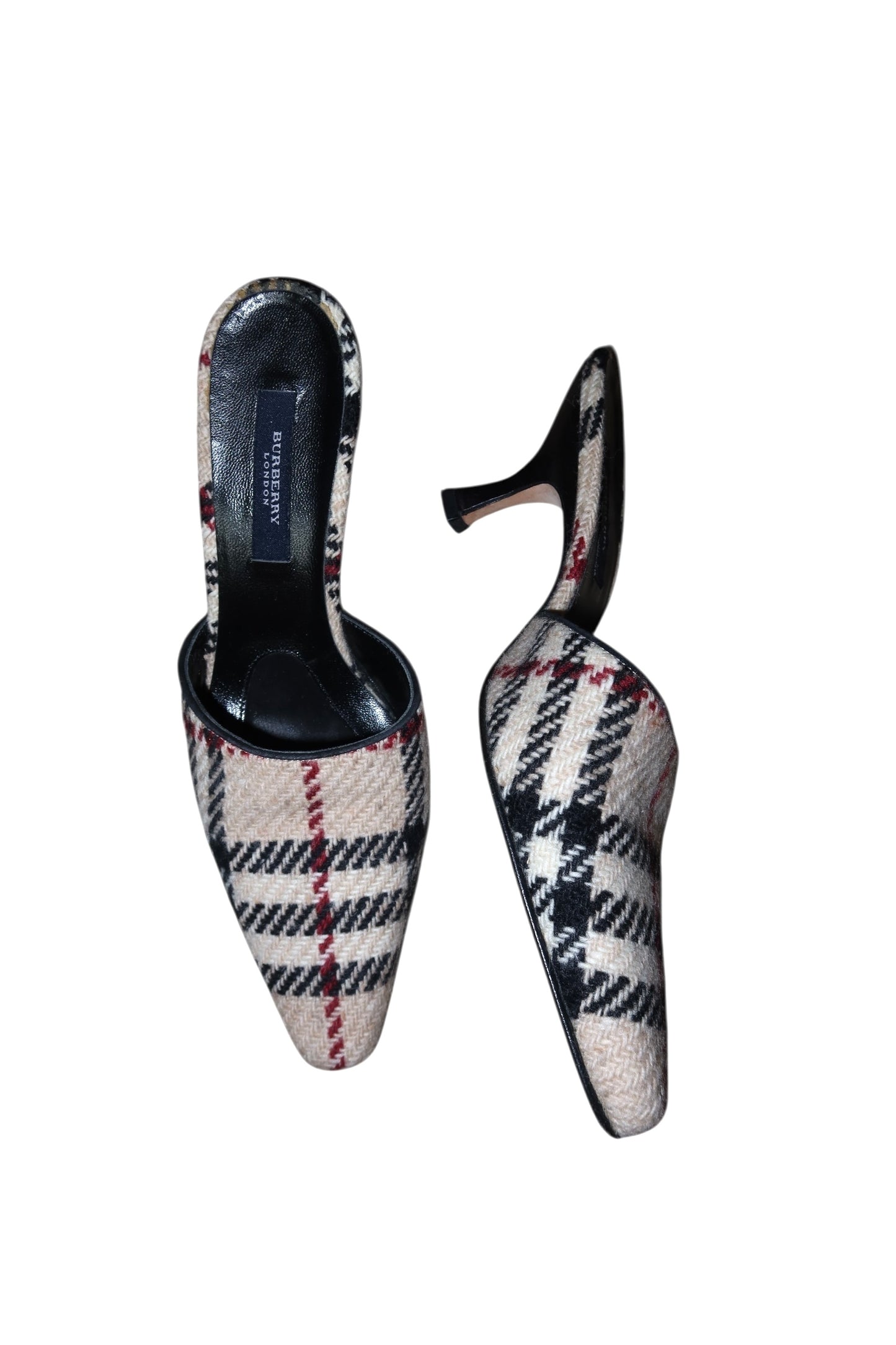 Burberry nova check mules (6M)