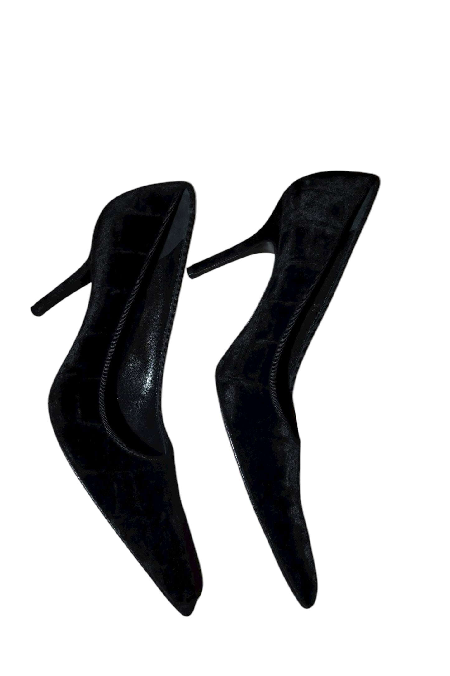 Dolce & Gabbana black velvet heels (39)
