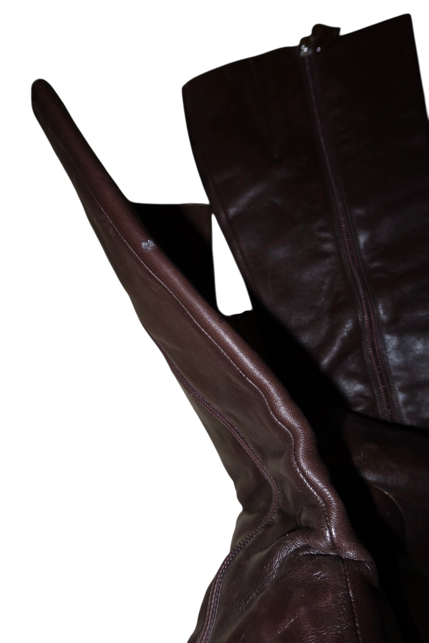 Escada brown boots with tortoise shell logo (37.5)
