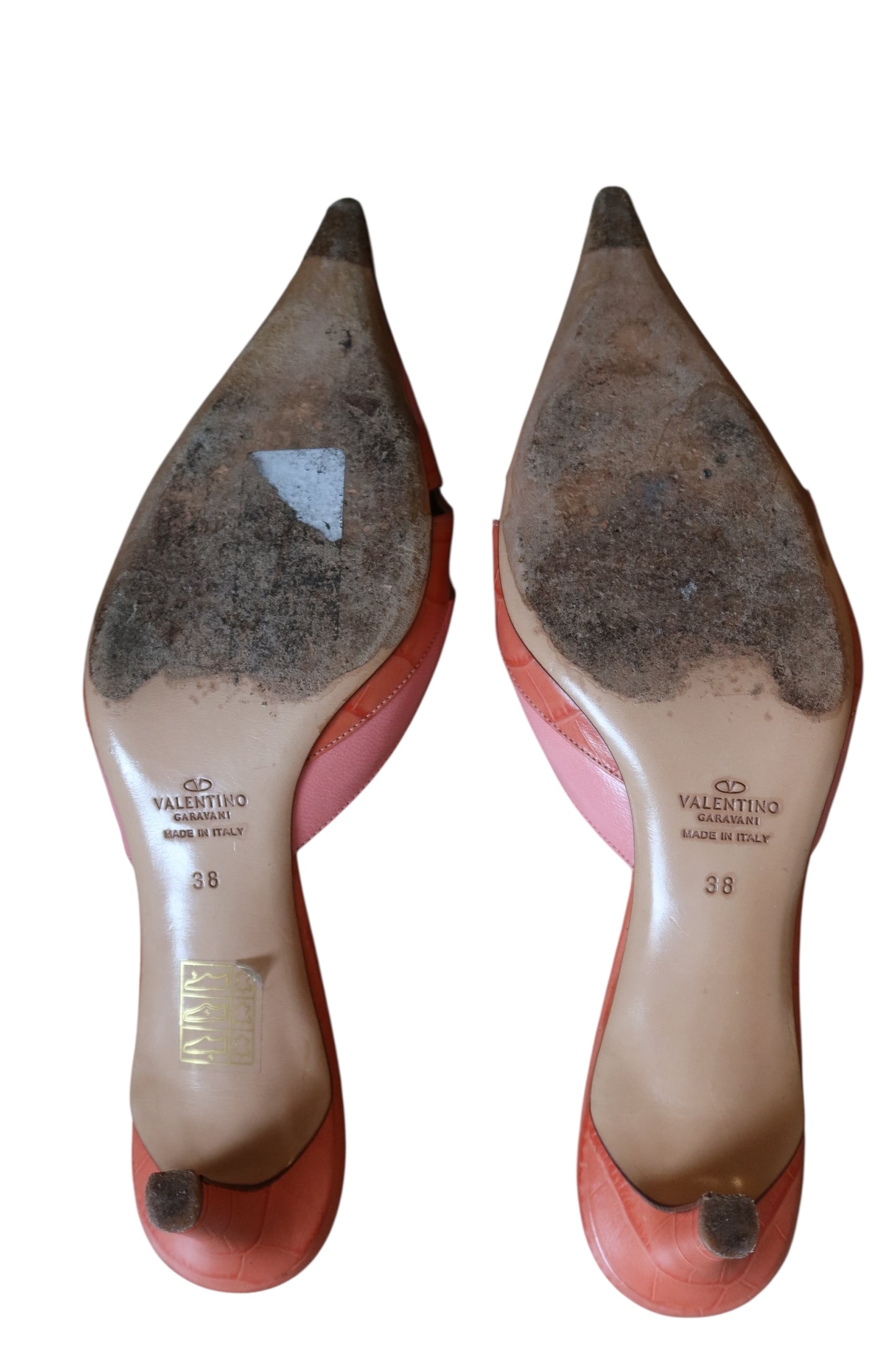 Valentino two tone pink leather heels (38)