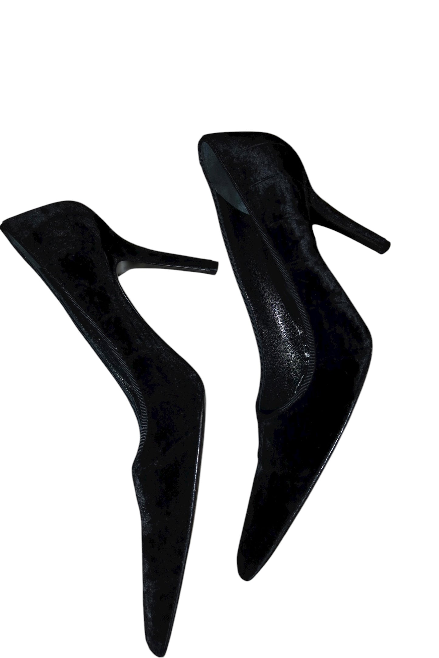 Dolce & Gabbana black velvet heels (39)