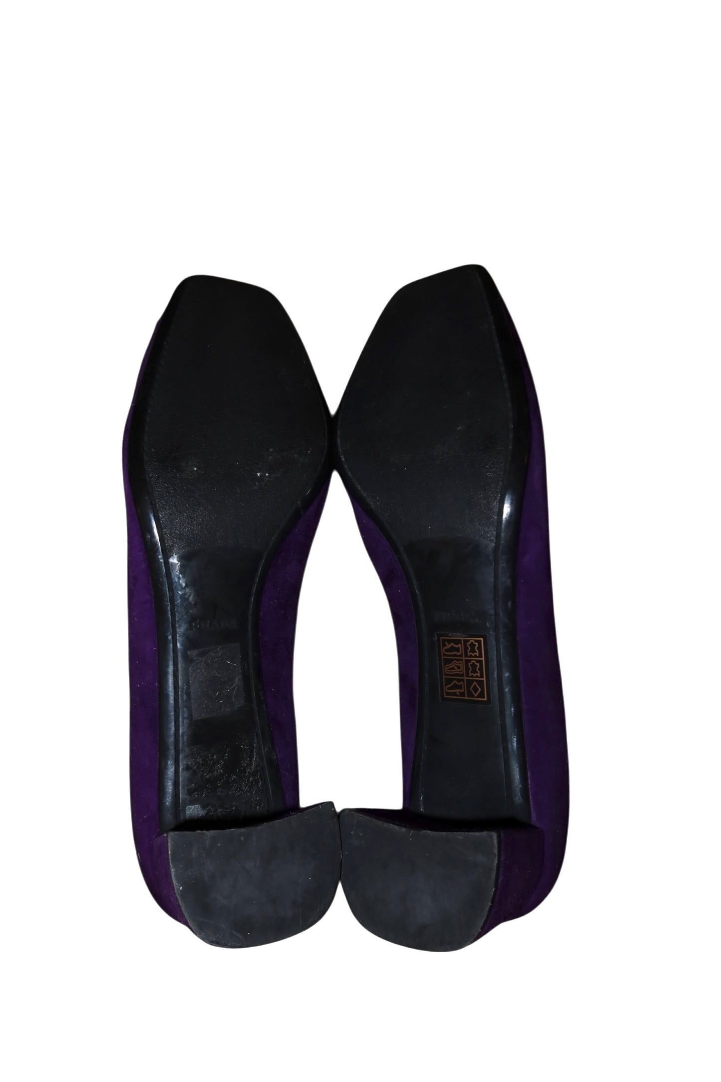 Prada purple suede chunky heels (40.5)