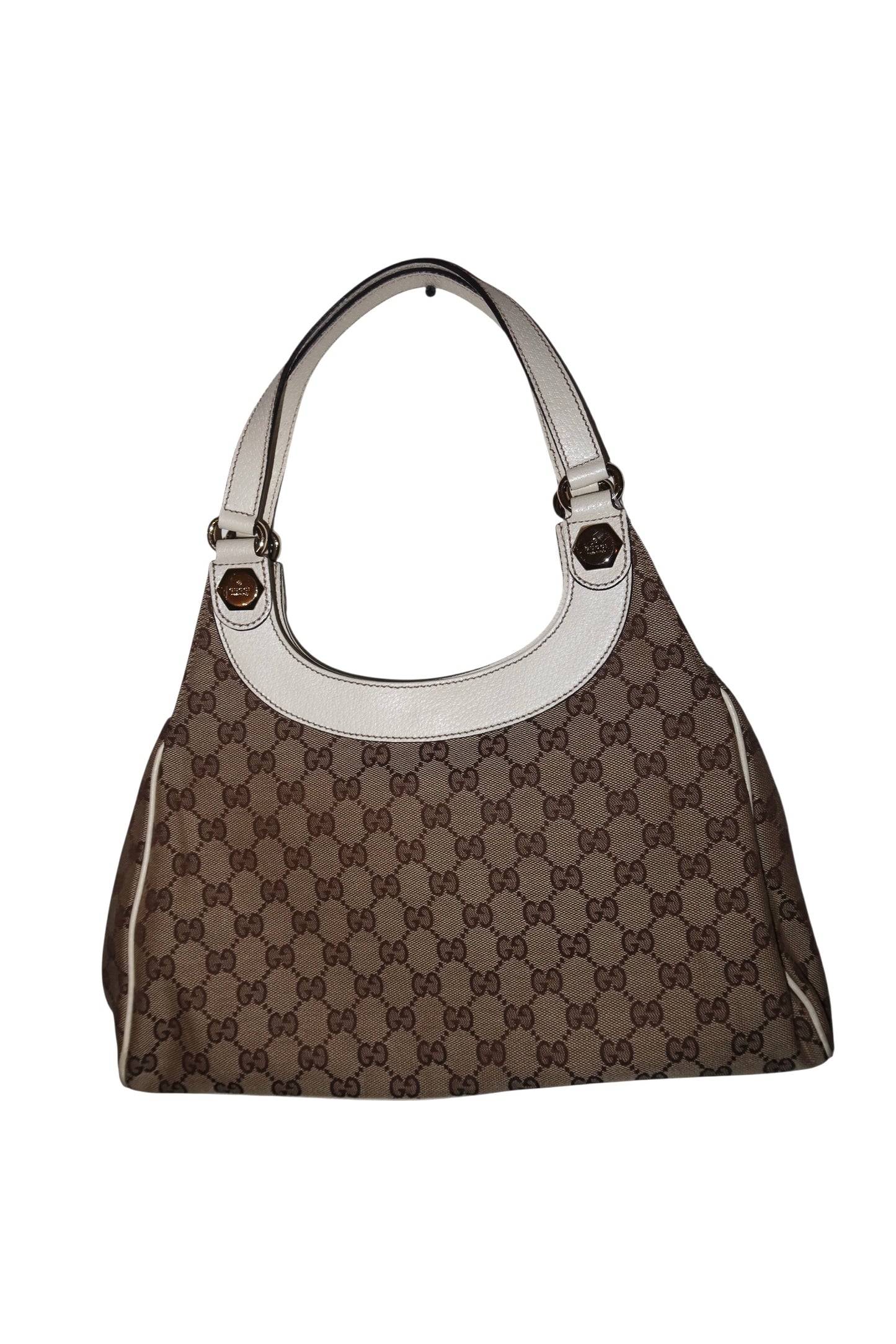 Gucci white Charmy GG bag