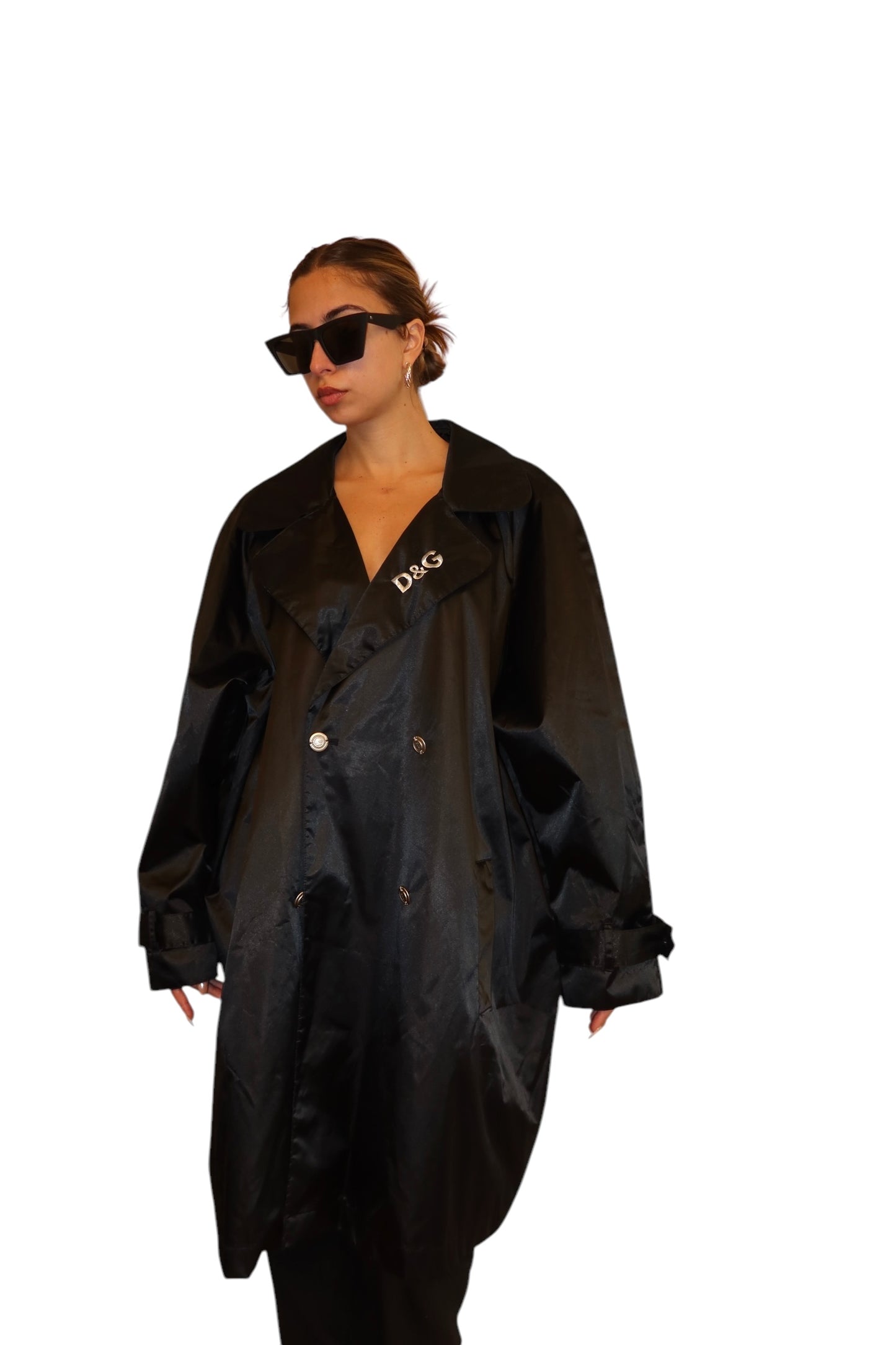 Dolce & Gabbana black trench coat size M