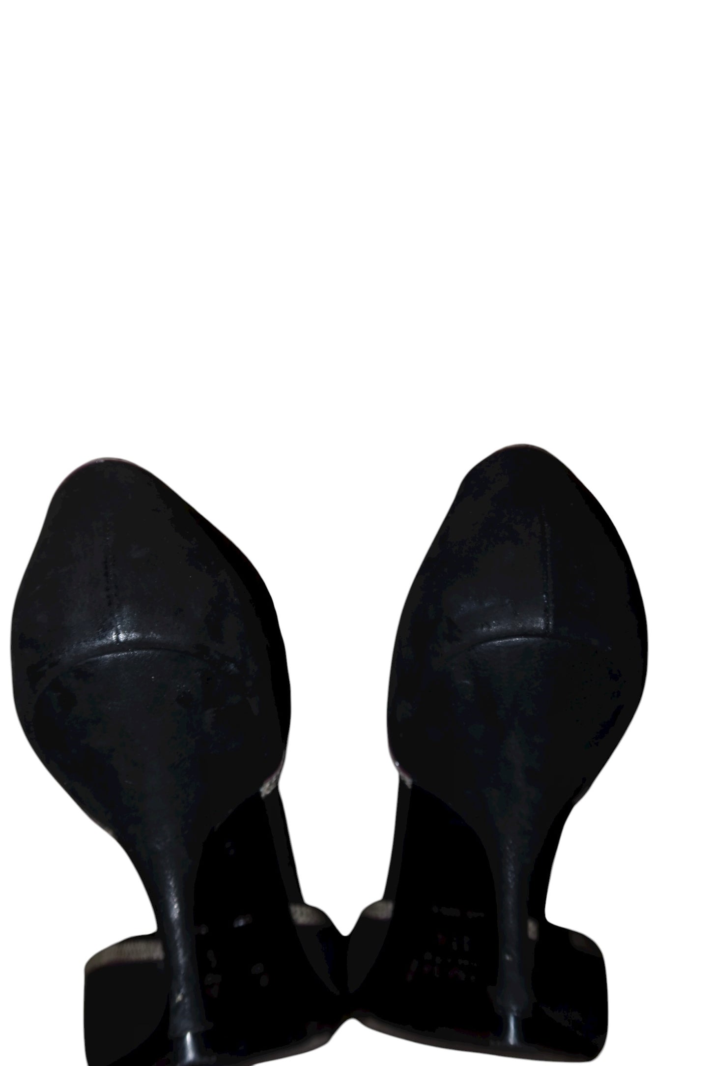 Prada black d’orsay heels with silver buckle (39.5)