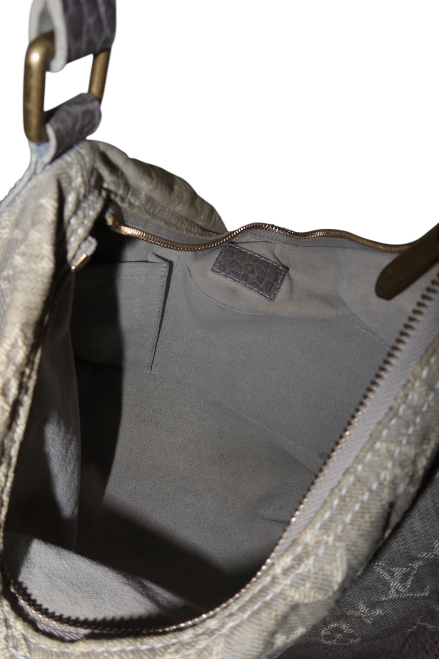 Louis Vuitton grey denim Mahina bag