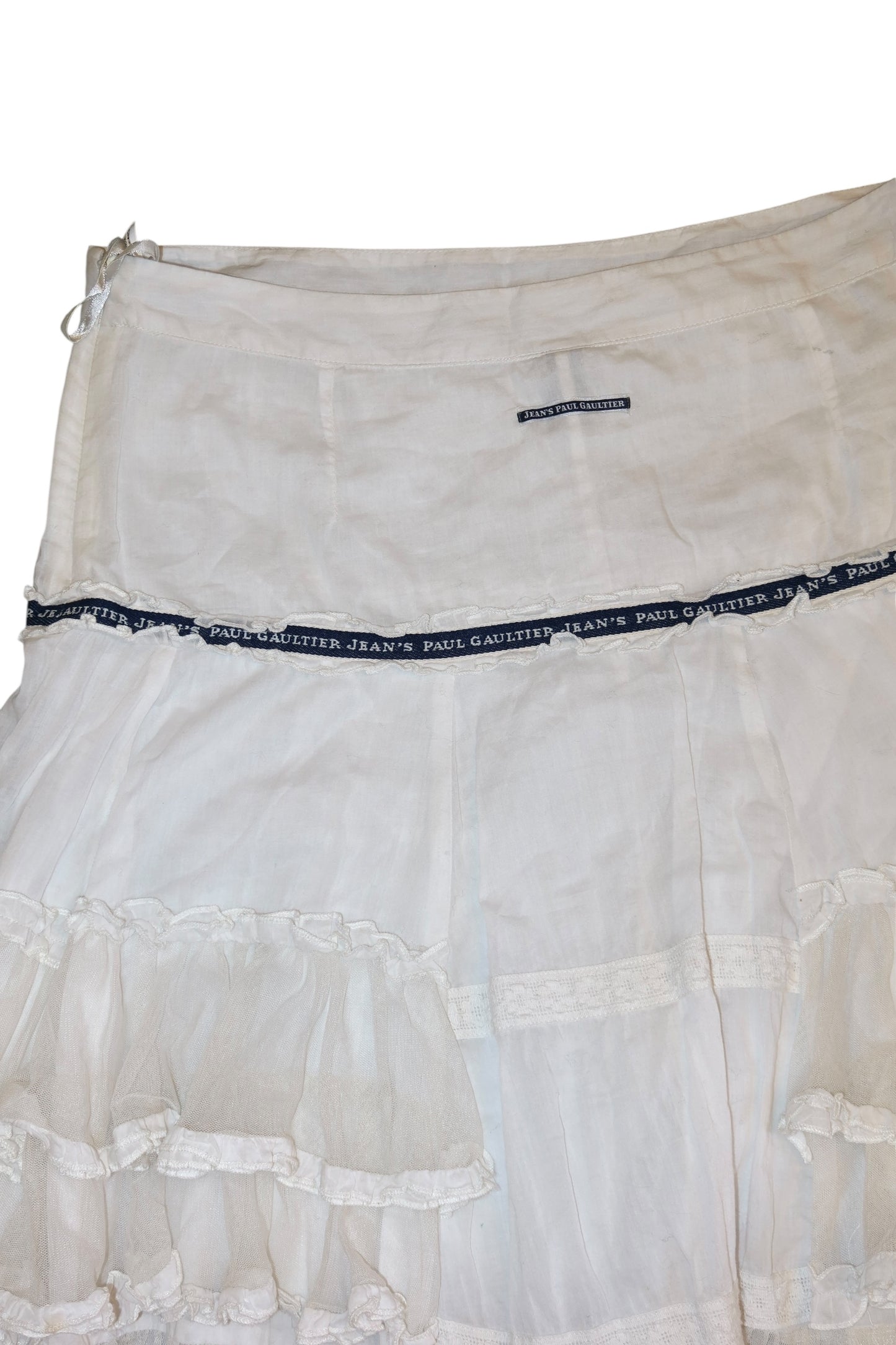 Jean’s Paul Gaultier white ruffle skirt