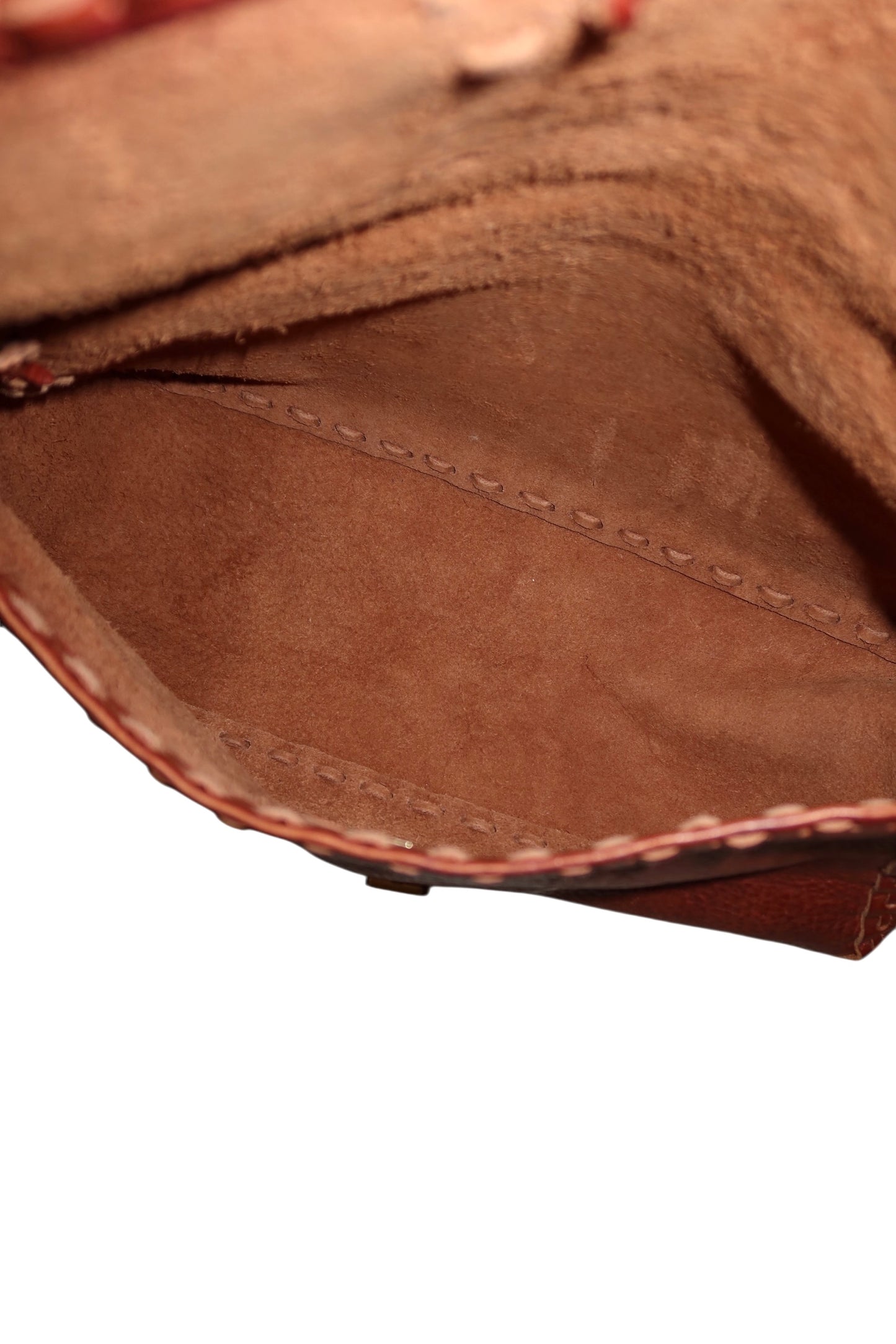 Fendi mama whipstich tan brown leather bag