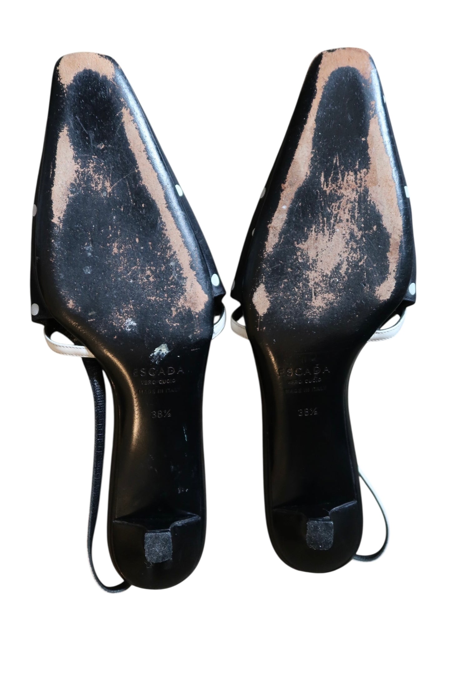 Escada black and white polka dot heels (38.5)
