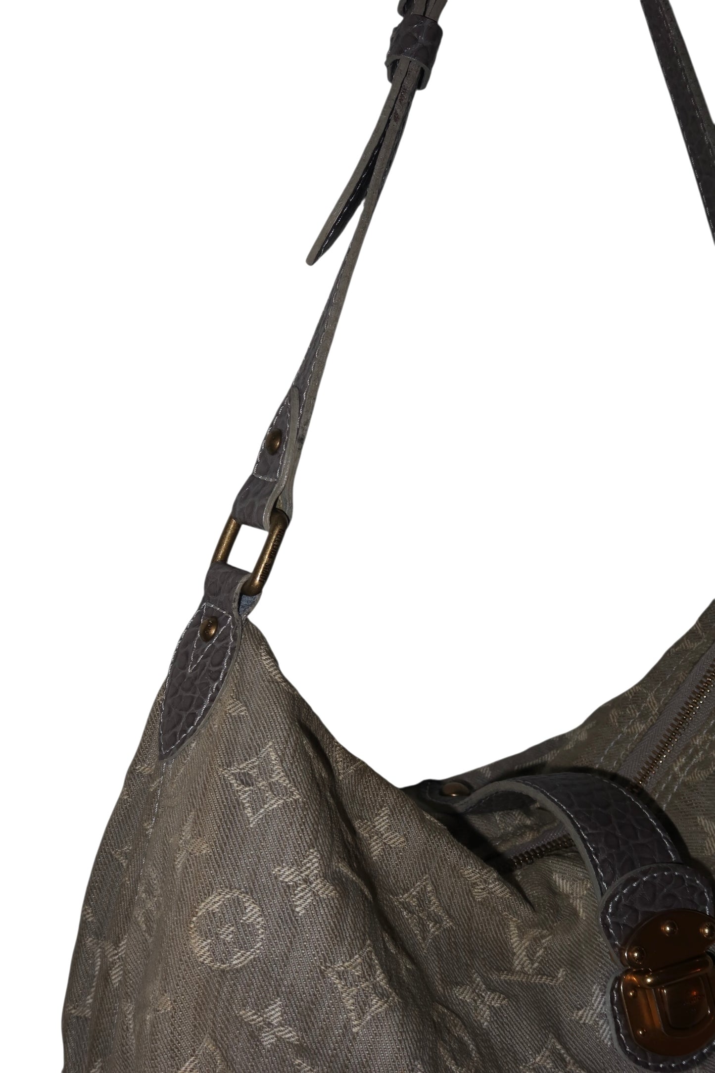 Louis Vuitton grey denim Mahina bag