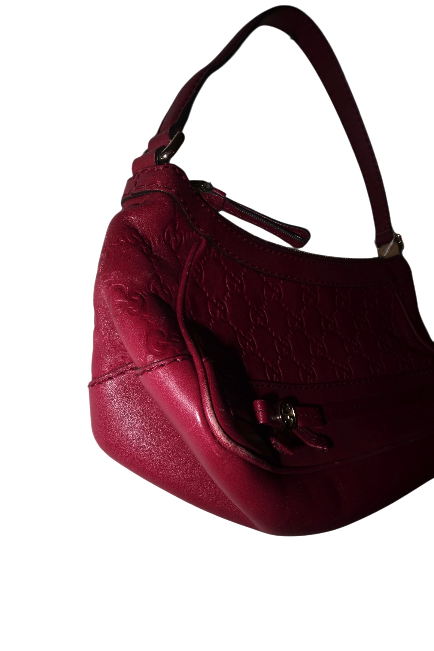 Gucci dark cherry red monogram shoulder bag