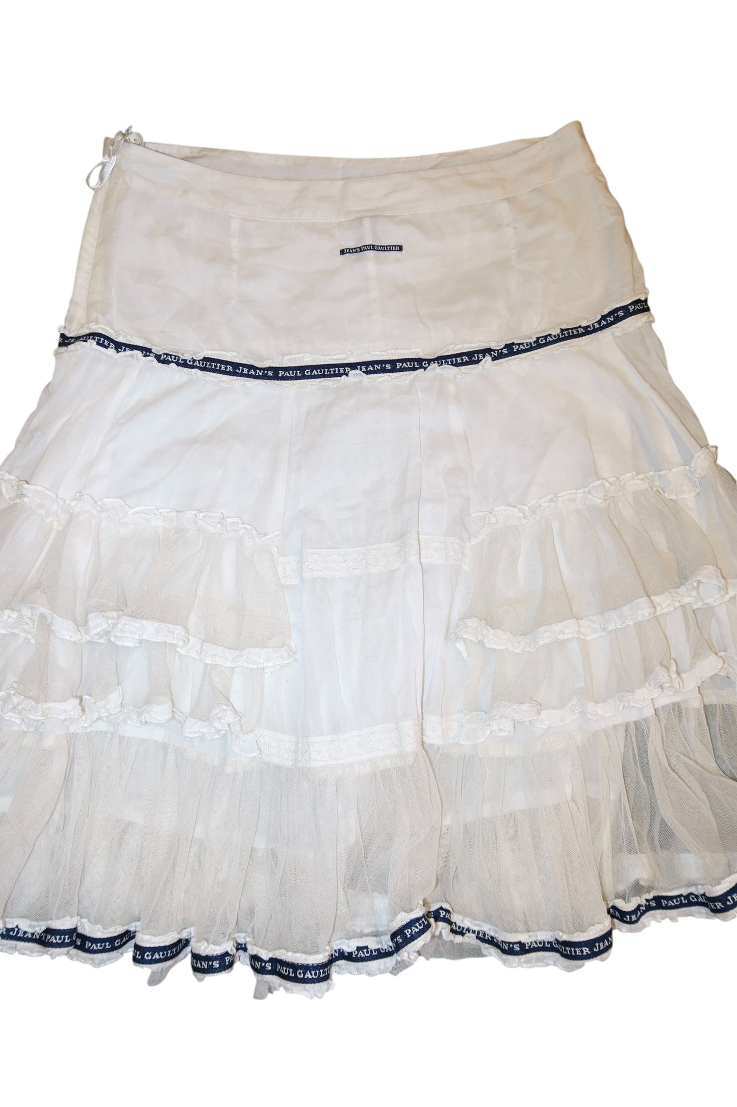 Jean’s Paul Gaultier white ruffle skirt