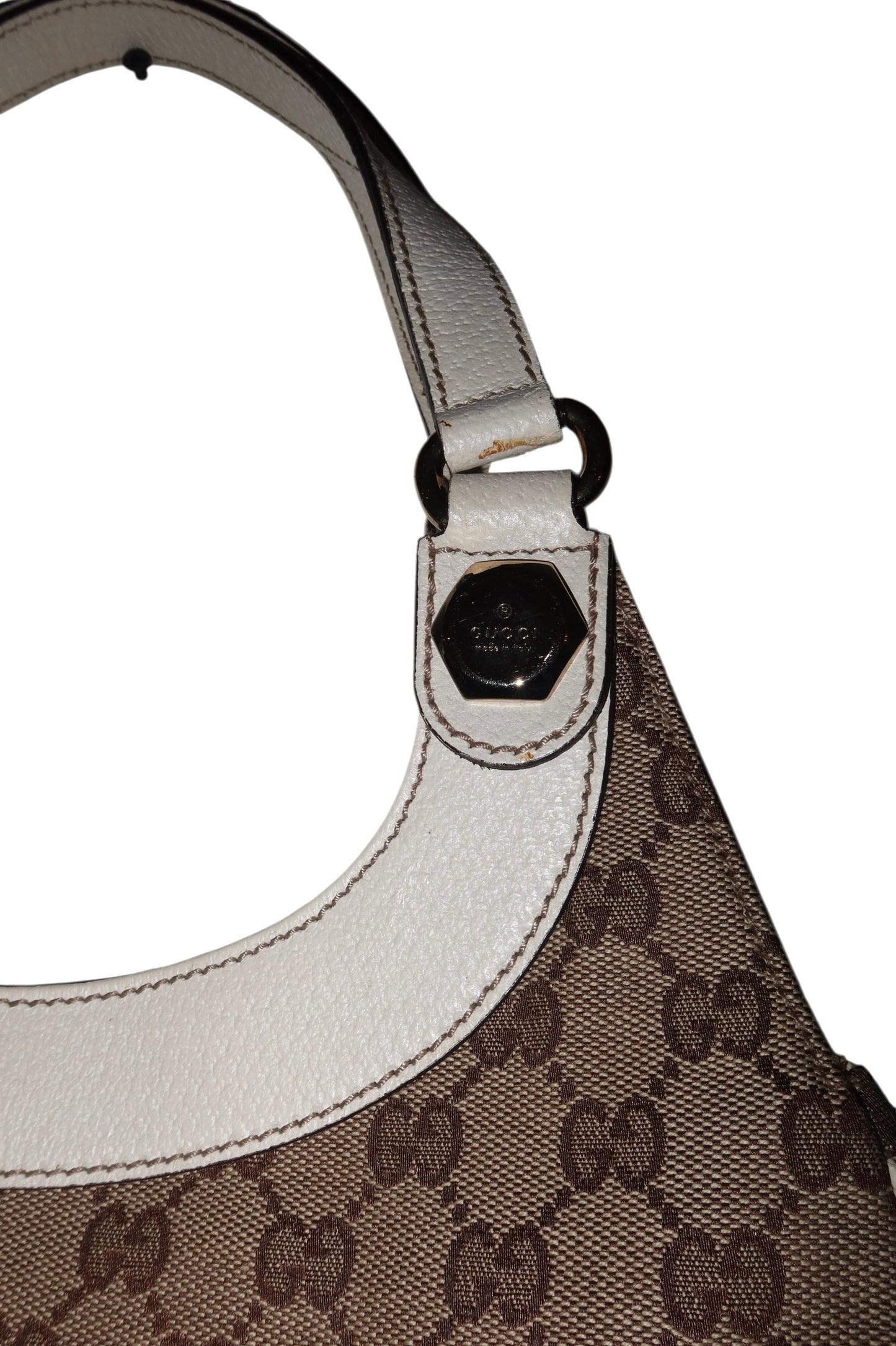 Gucci white Charmy GG bag