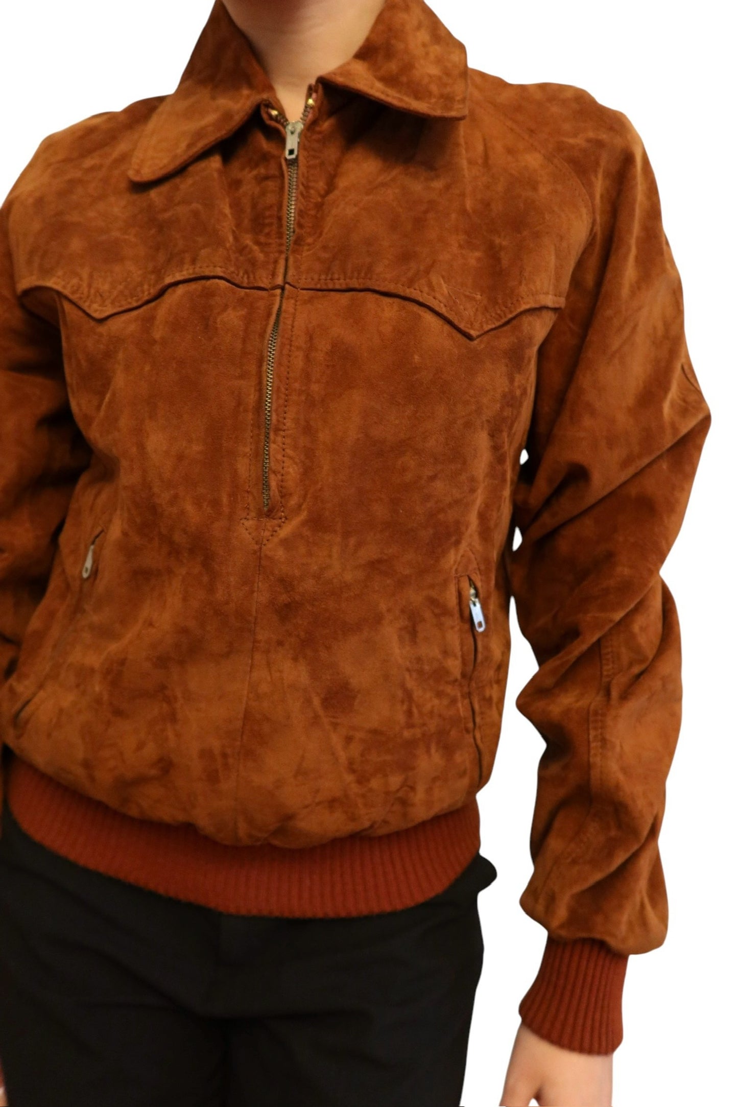 Yves Saint Laurent brown suede jacket