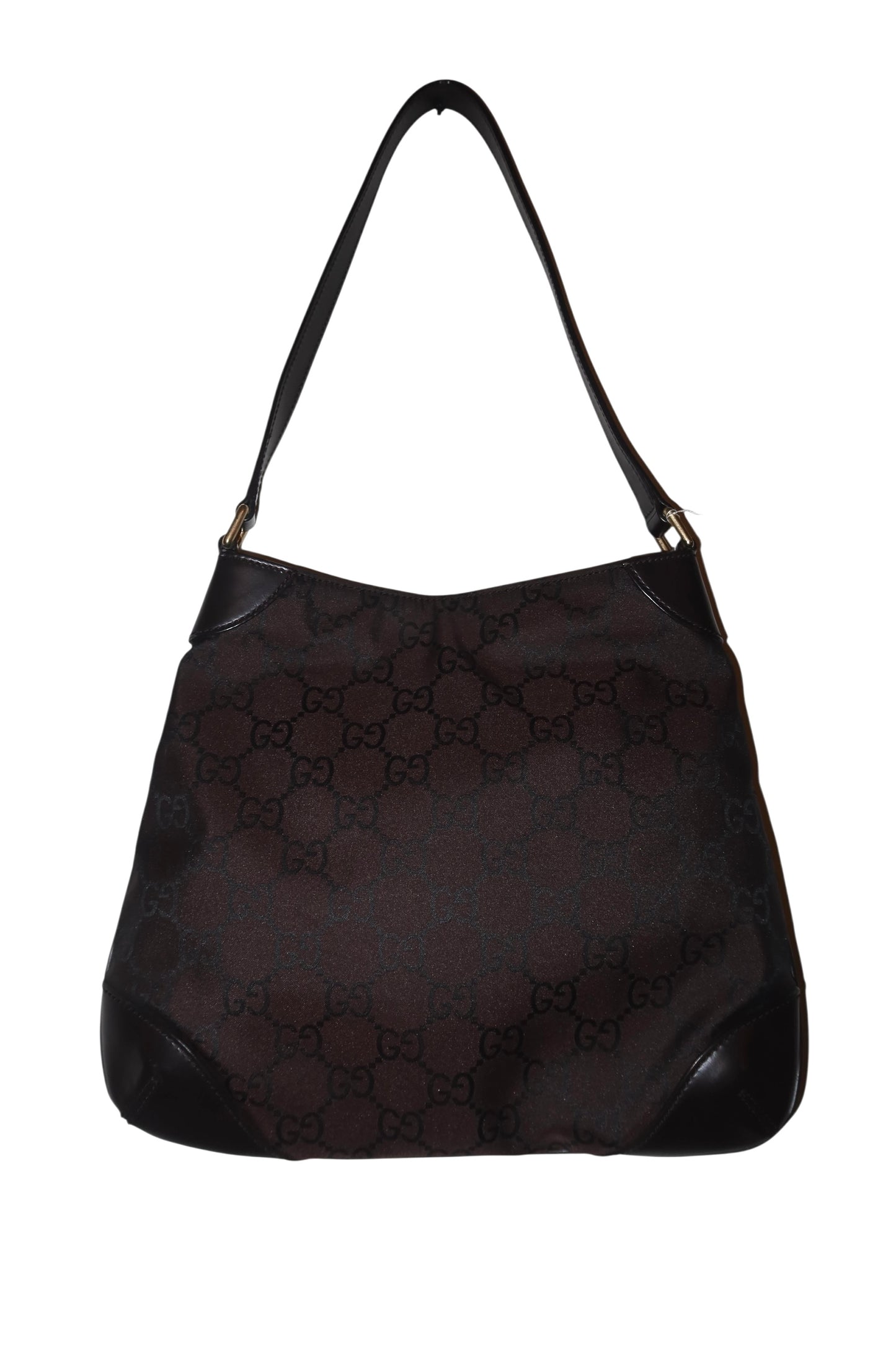 Gucci brown GG nylon shoulder bag