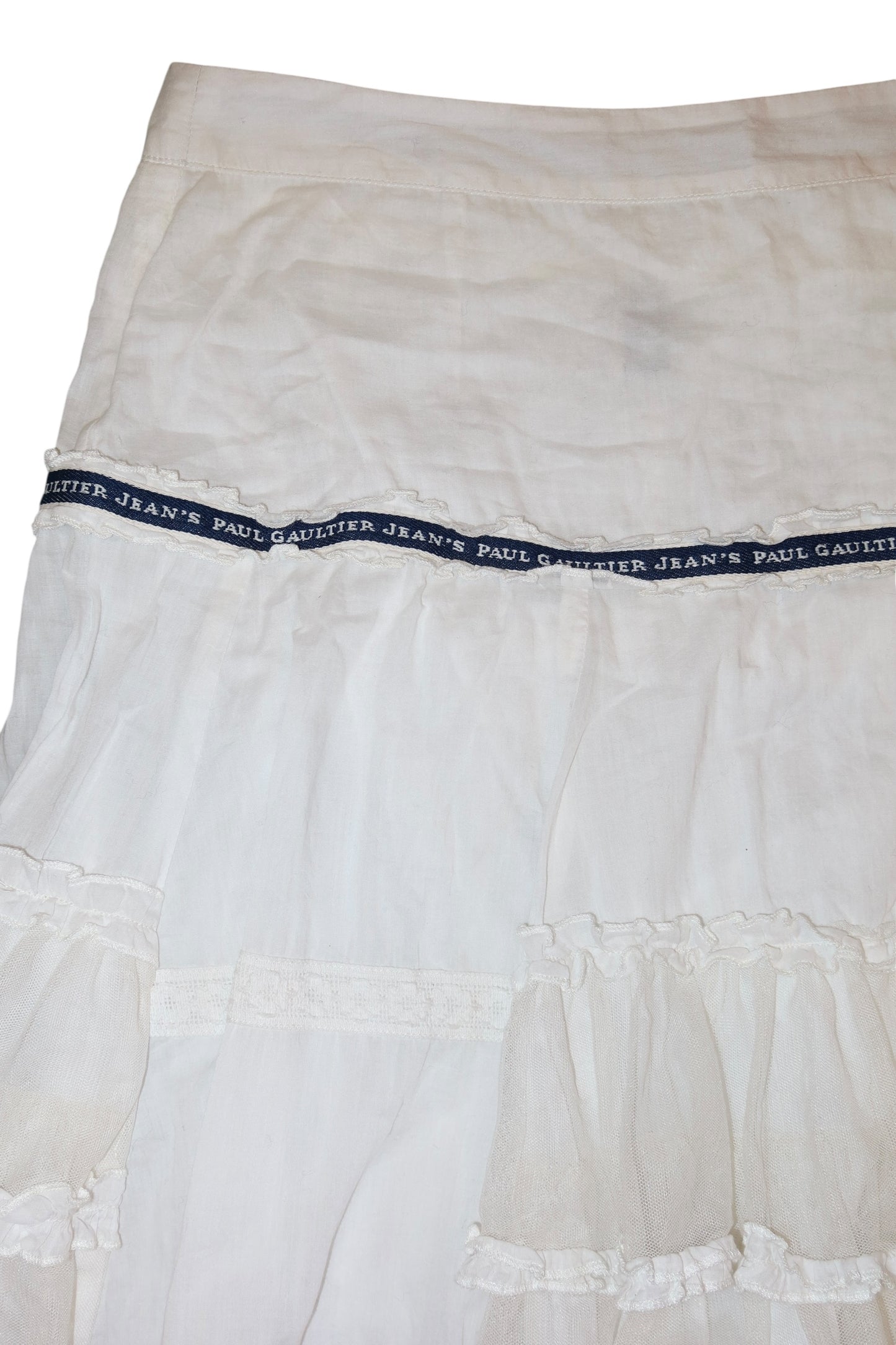 Jean’s Paul Gaultier white ruffle skirt
