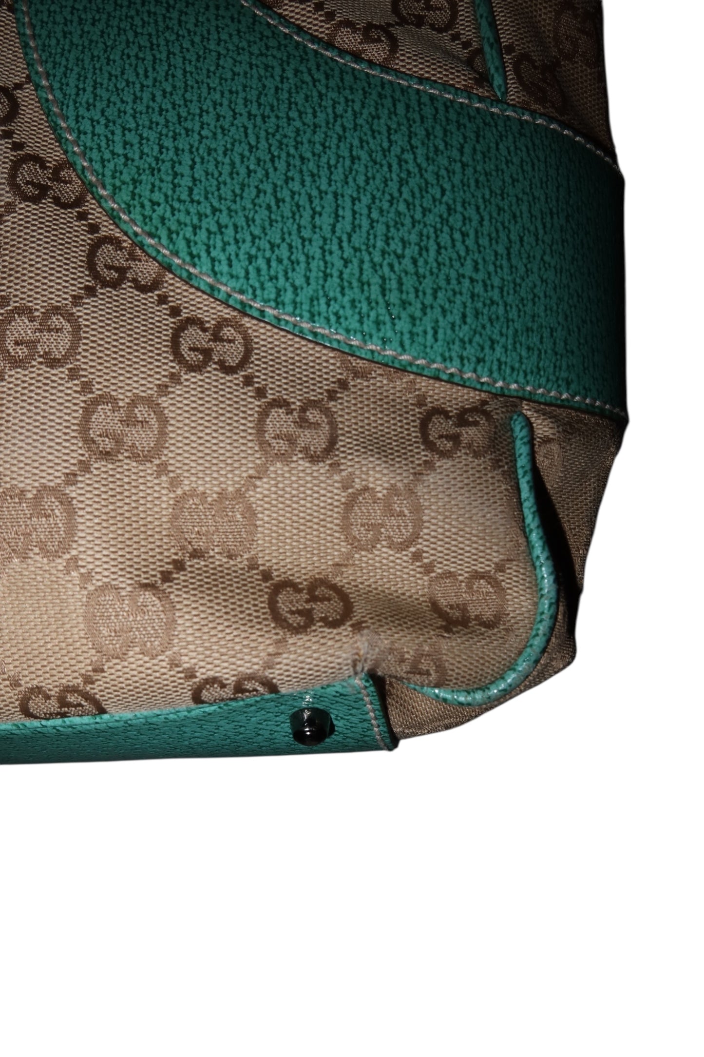 Gucci shoulder bag with turquoise leather detail