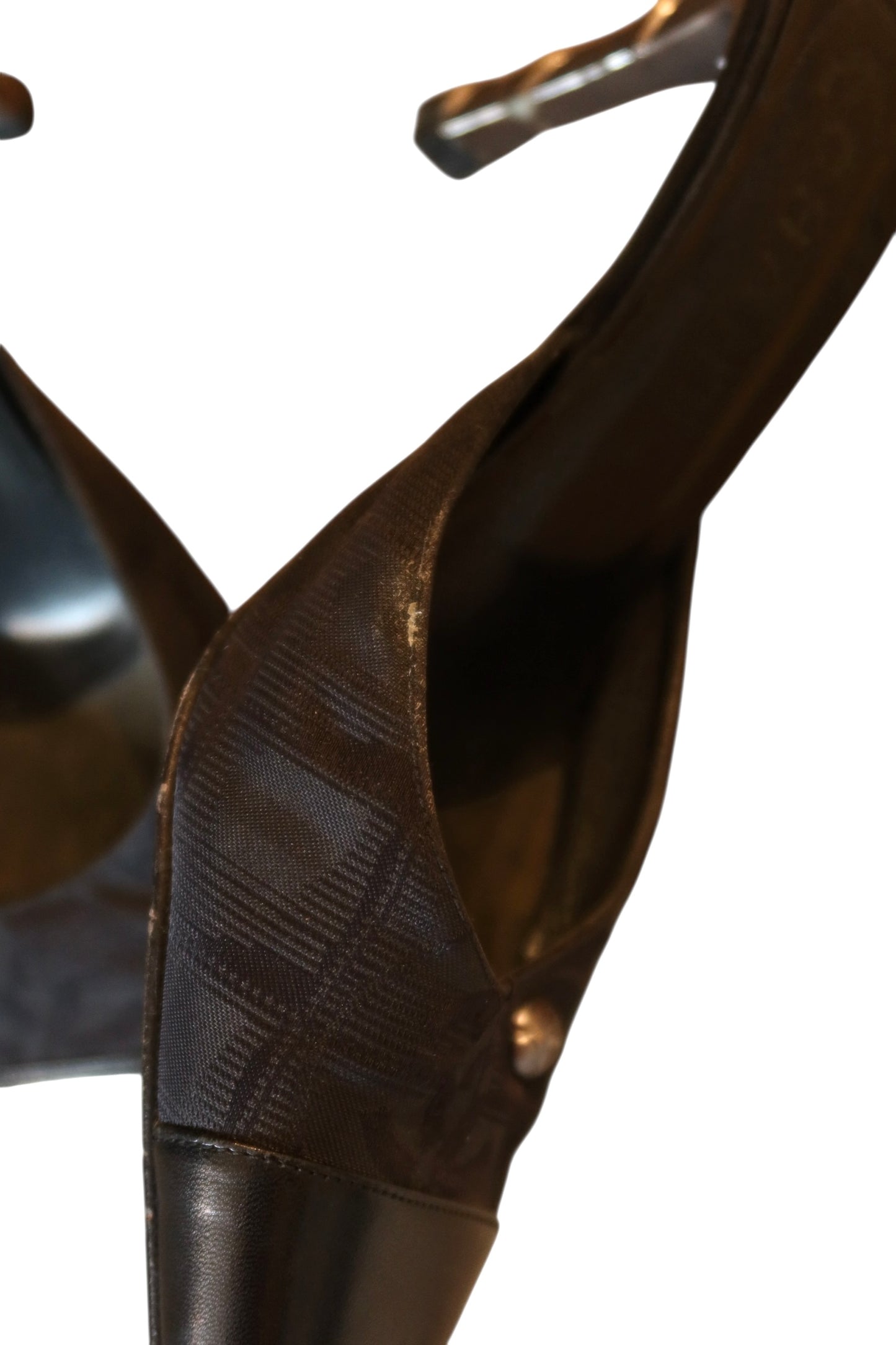 Chanel black canvas and leather mules (39.5)